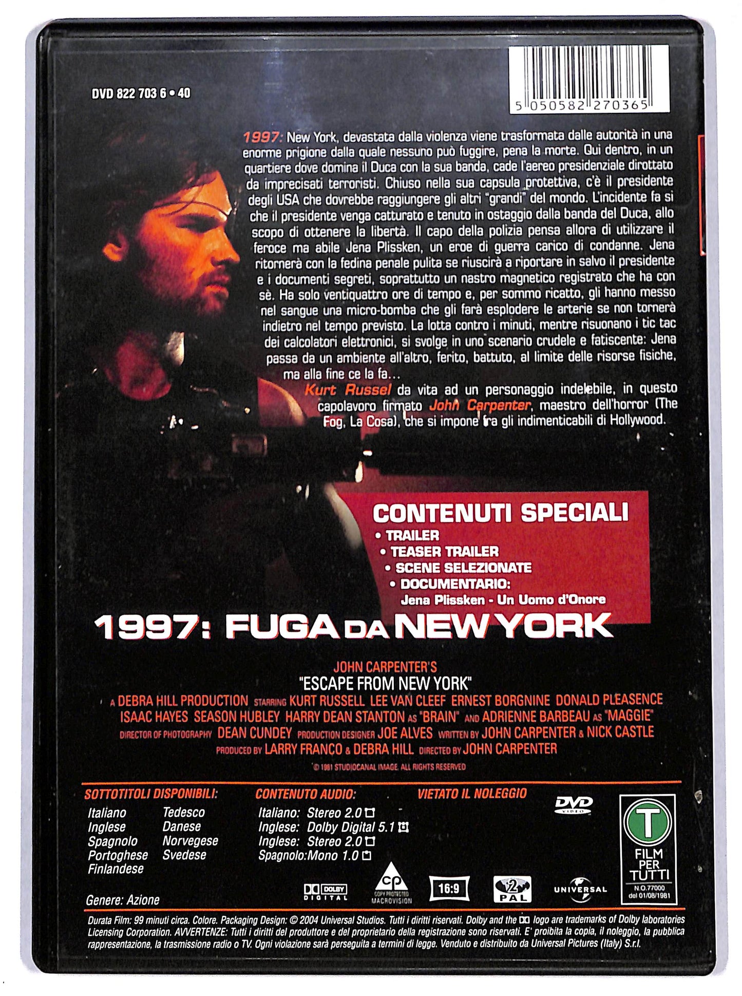 EBOND 1997: fuga da new york DVD D692804