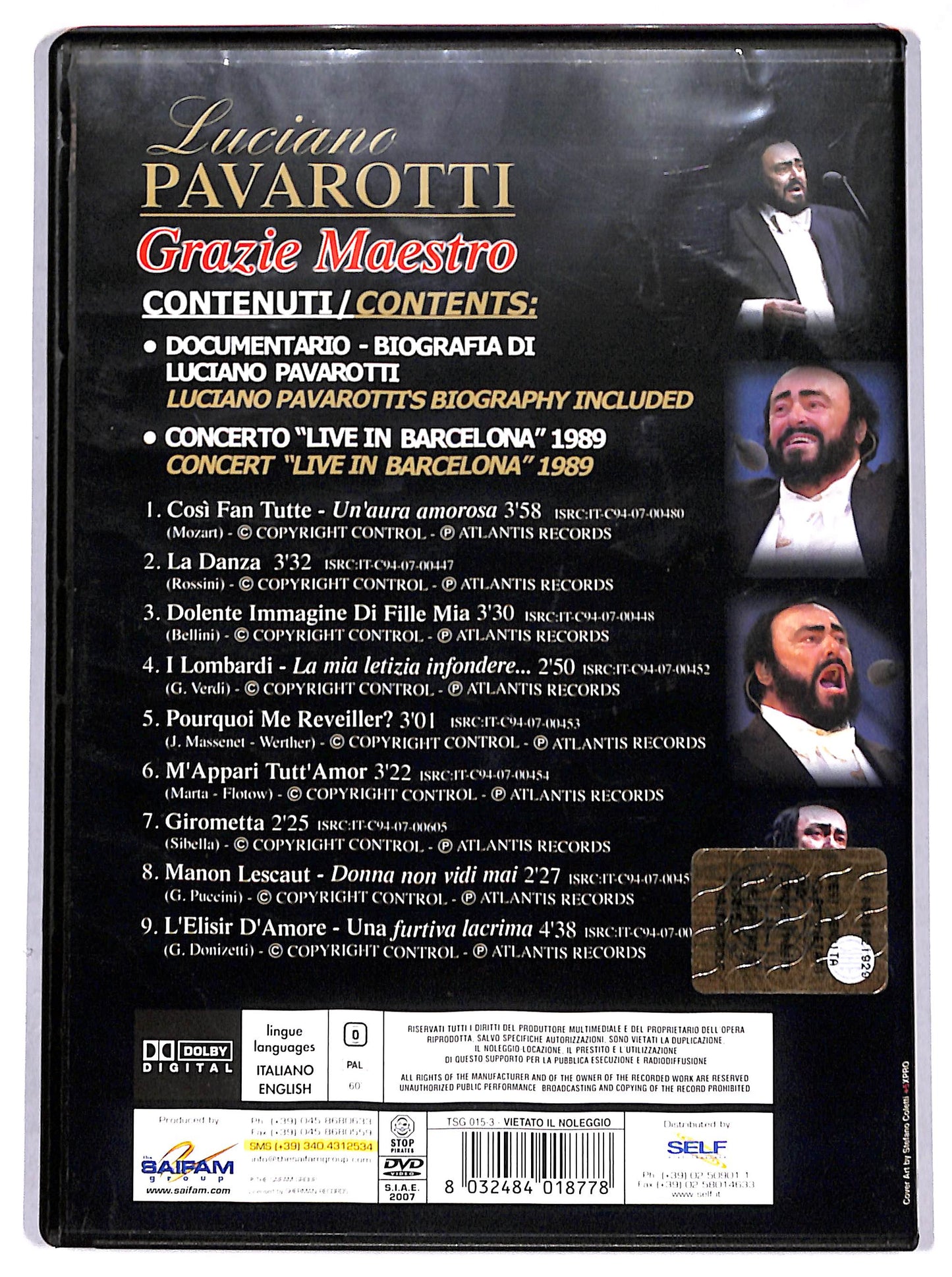 EBOND Luciano Pavarotti - Grazie Maestro DVD D693162