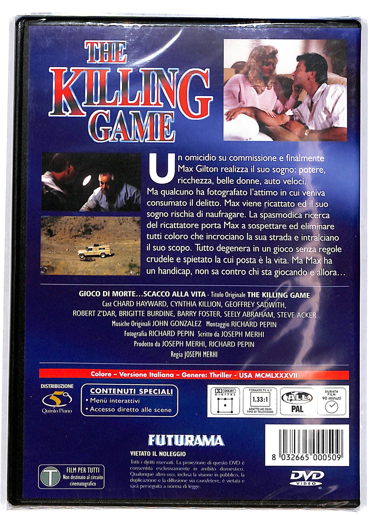 EBOND The Killing Game Gioco di morte... scacco alla vita  DVD D693648