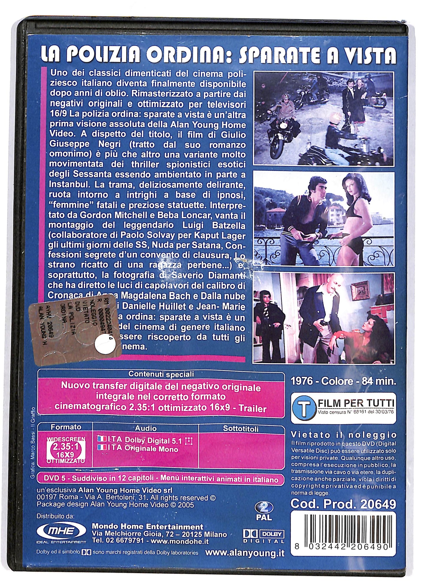 EBOND La polizia ordina: sparate a vista DVD D693854