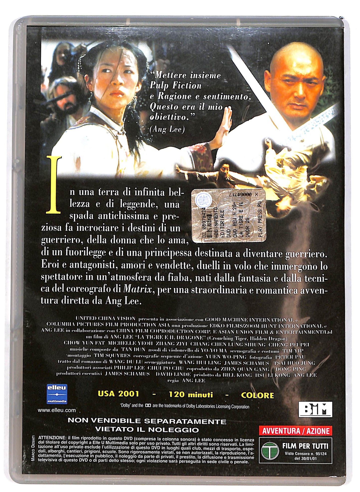 EBOND La Tigre e il Dragone EDITORIALE DVD D693918