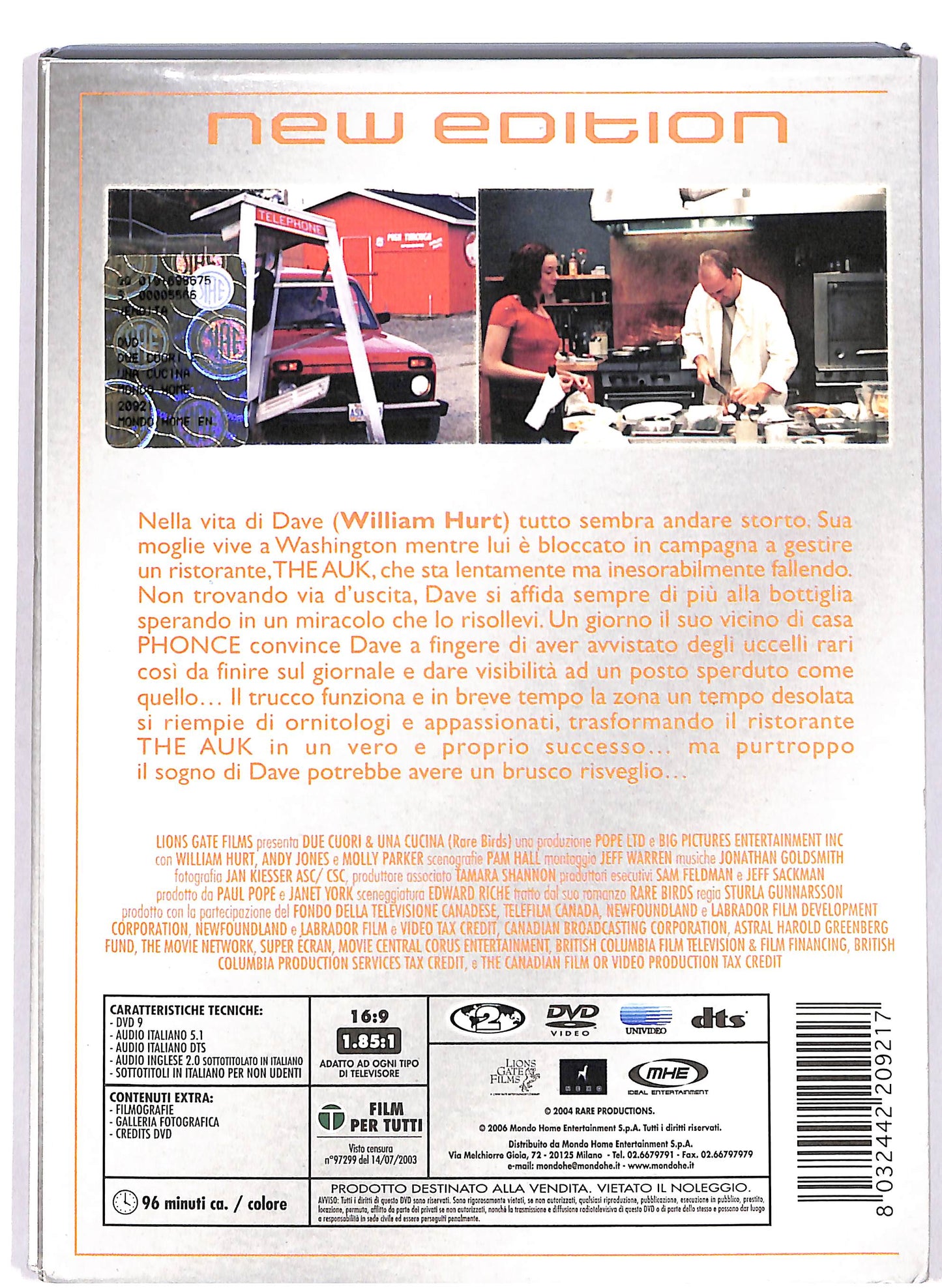 EBOND Due cuori e una cucina (Slipcase) DVD D694652