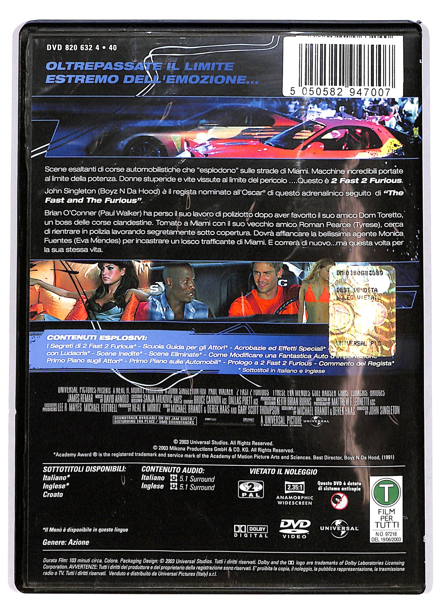 EBOND 2 Fast 2 Furious DVD D694845
