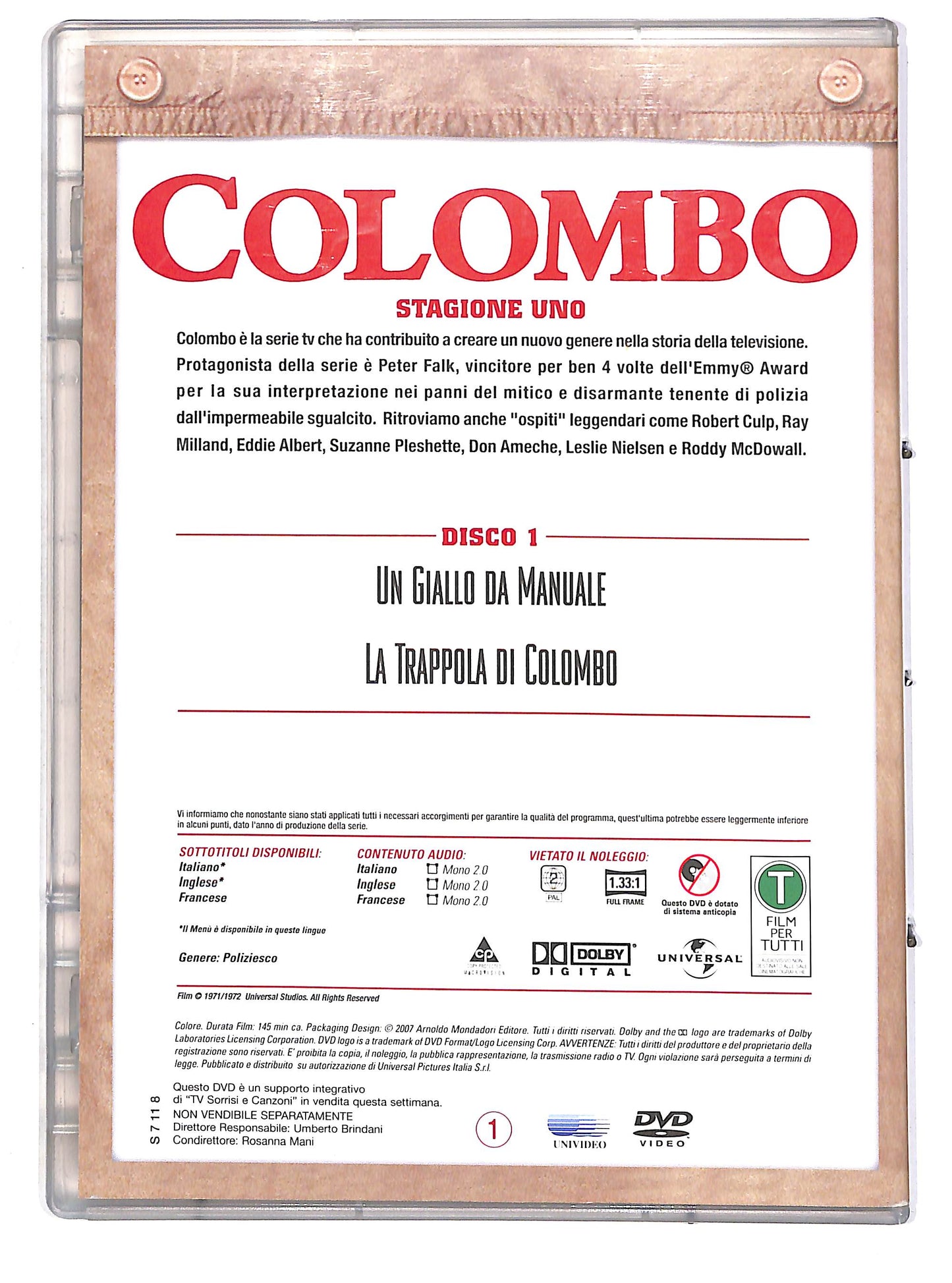 EBOND Colombo - Stagione Uno - Volume 1 SLIMCASE EDITORIALE DVD D695438