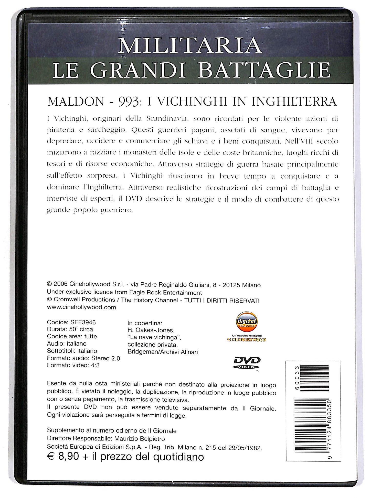 EBOND Militaria 33 - Maldon 993: I vichinghi in inghilterra EDITORIA DVD D695439