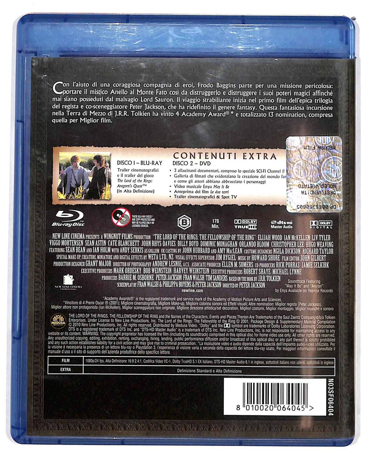 EBOND Il Signore degli anelli la compagnia dell'anello DVD+ BLURAY D695957