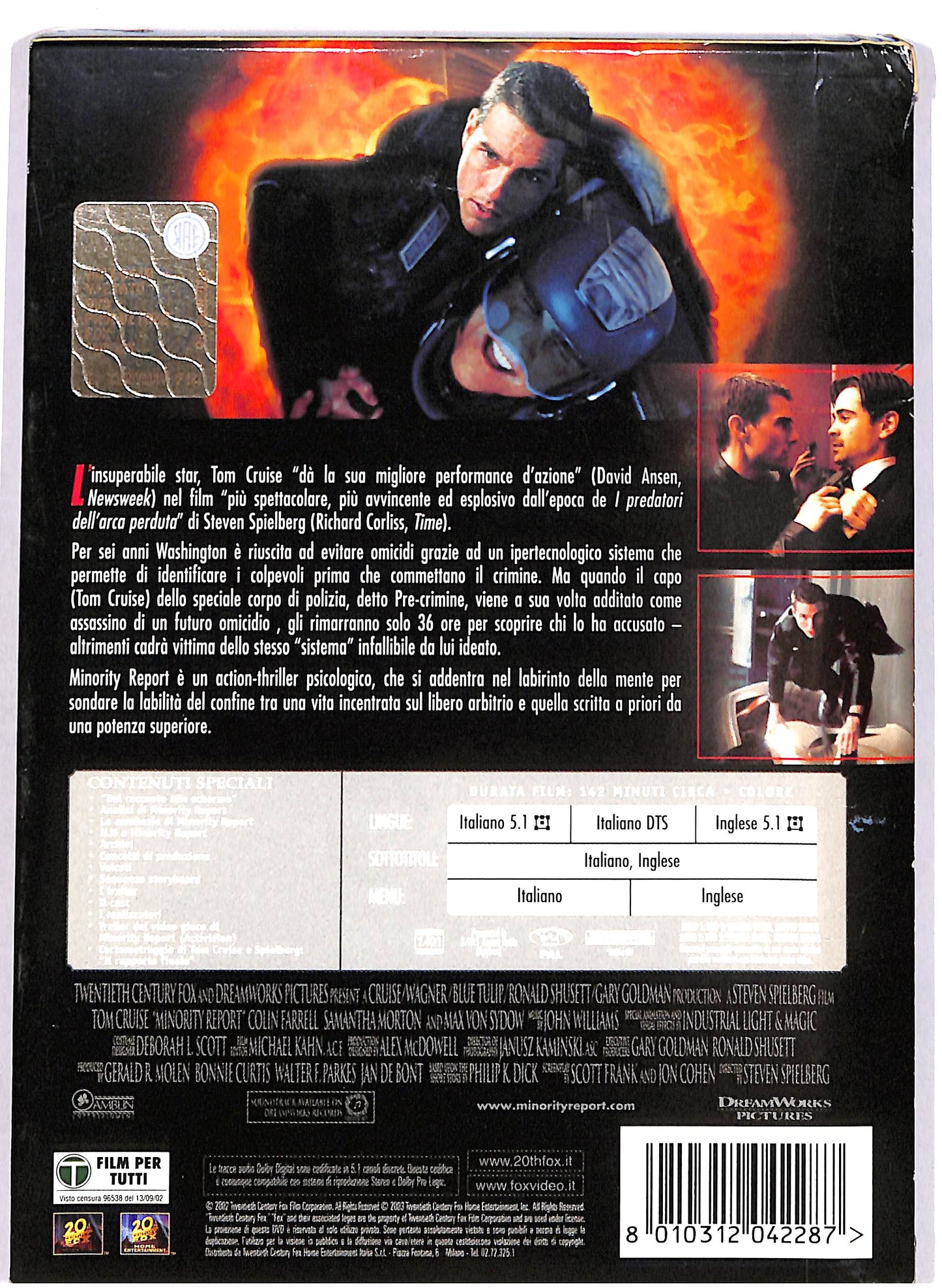 EBOND Minority Report  EDIZIONE SPECIALE (2 dischi) Slipcase DVD D696545