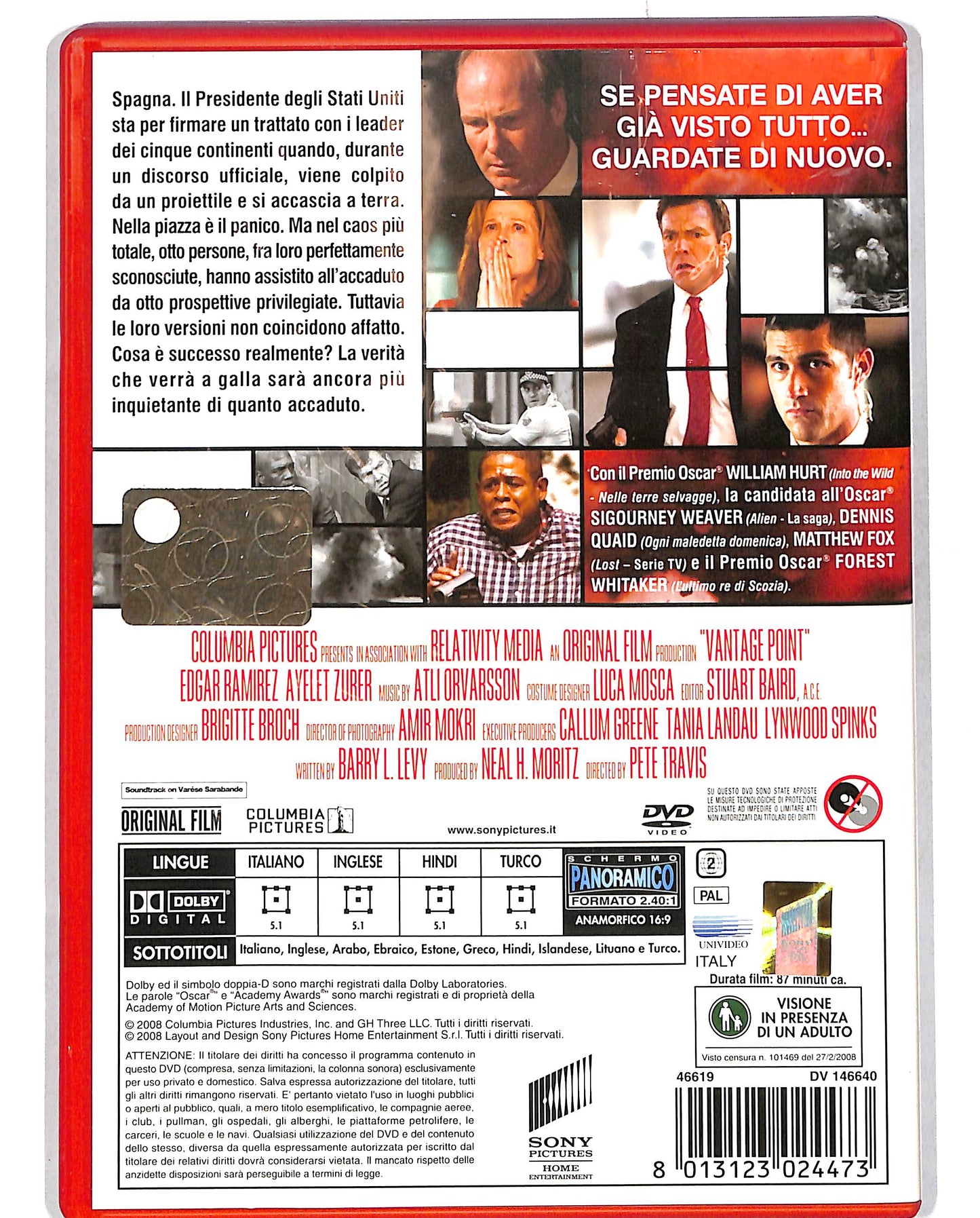 EBOND Vantage point Prospettive di un delitto  NOLEGGIO DVD D697363