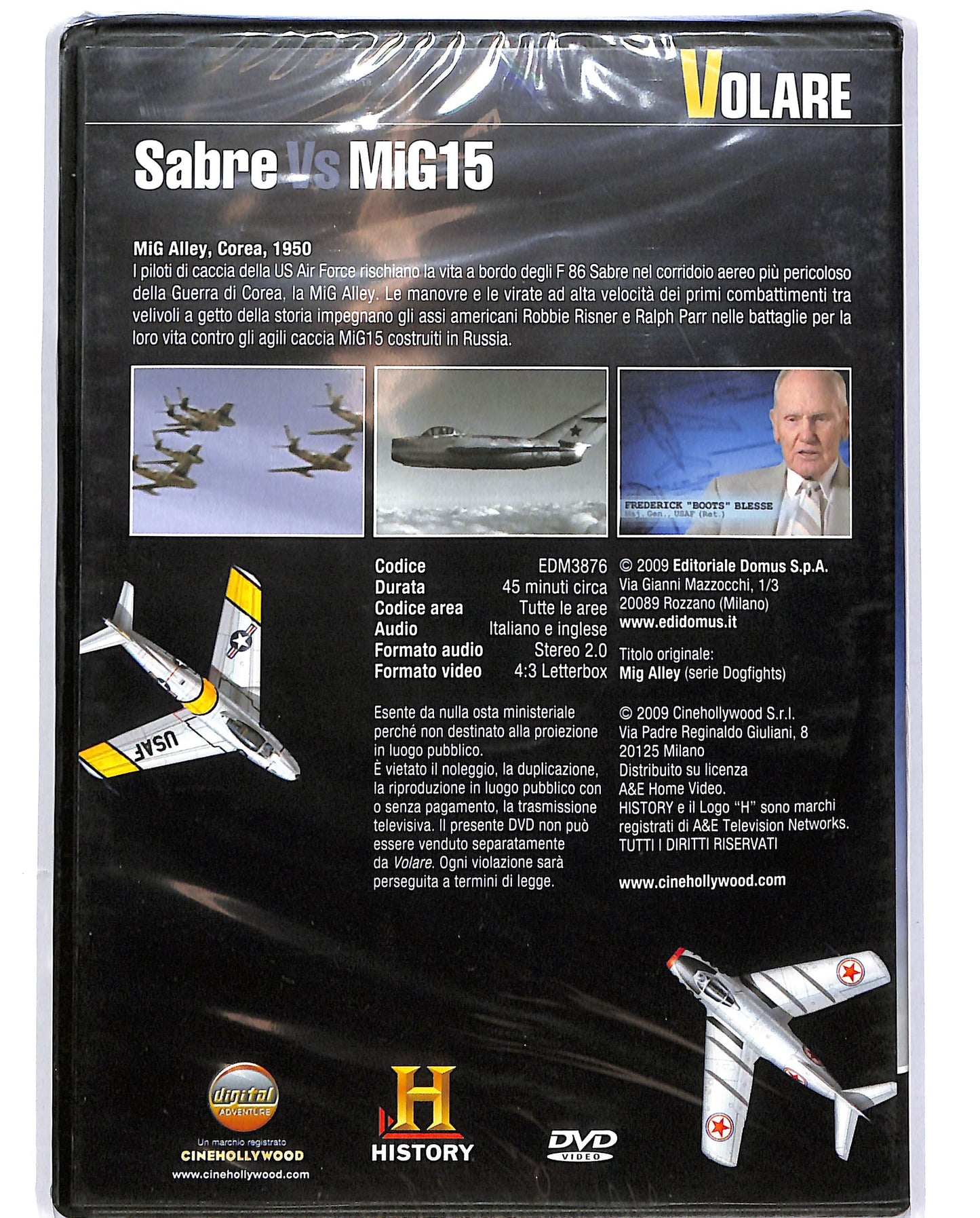 EBOND Sabre VS MiG15 Corea 1950  EDITORIALE  DVD D697617