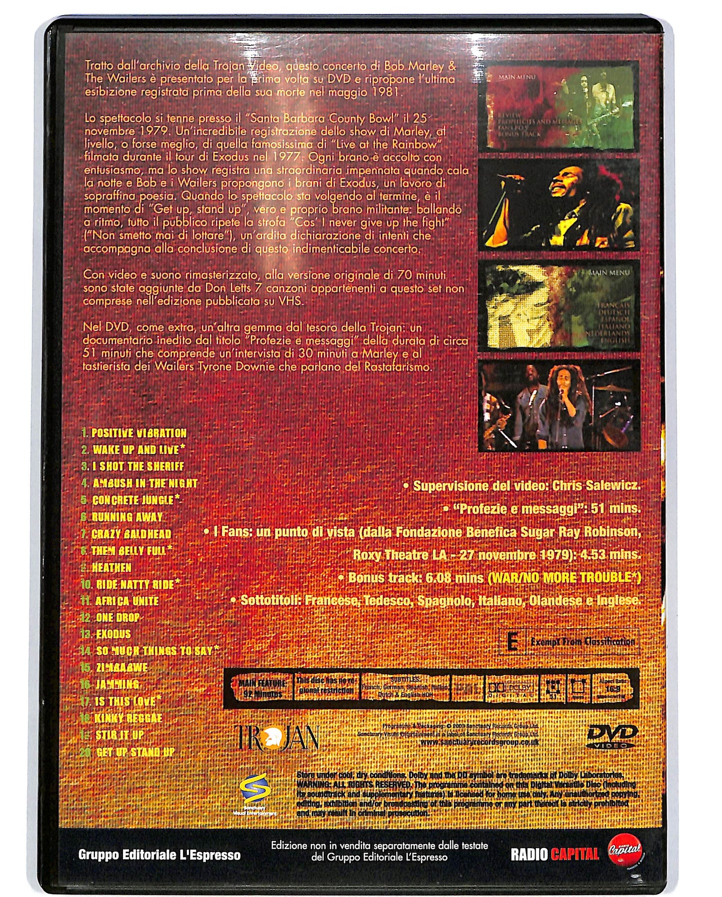 EBOND bob marley - the legend live EDITORIALE DVD D697852