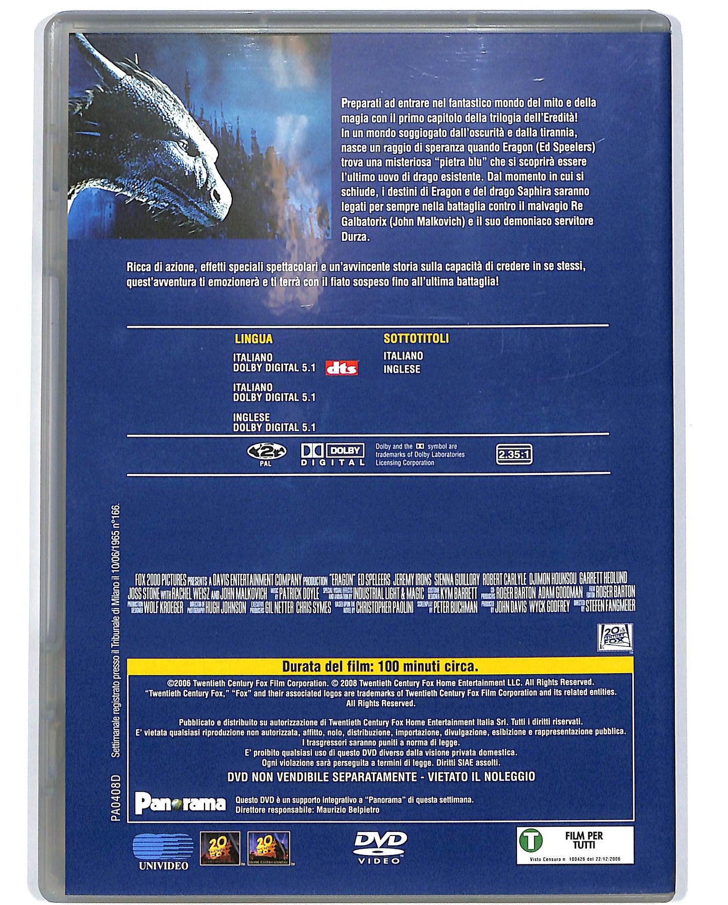 EBOND Eragon EDITORIALE DVD D697854