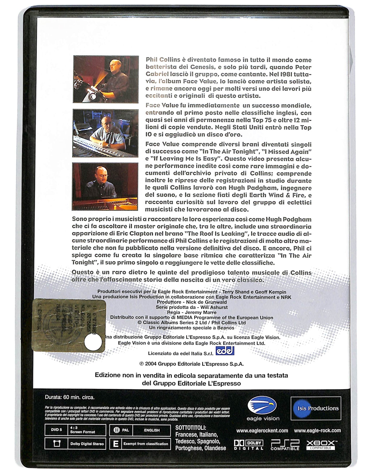 EBOND Phil Collins - Face Value vol.9 EDITORIALE DVD D697903