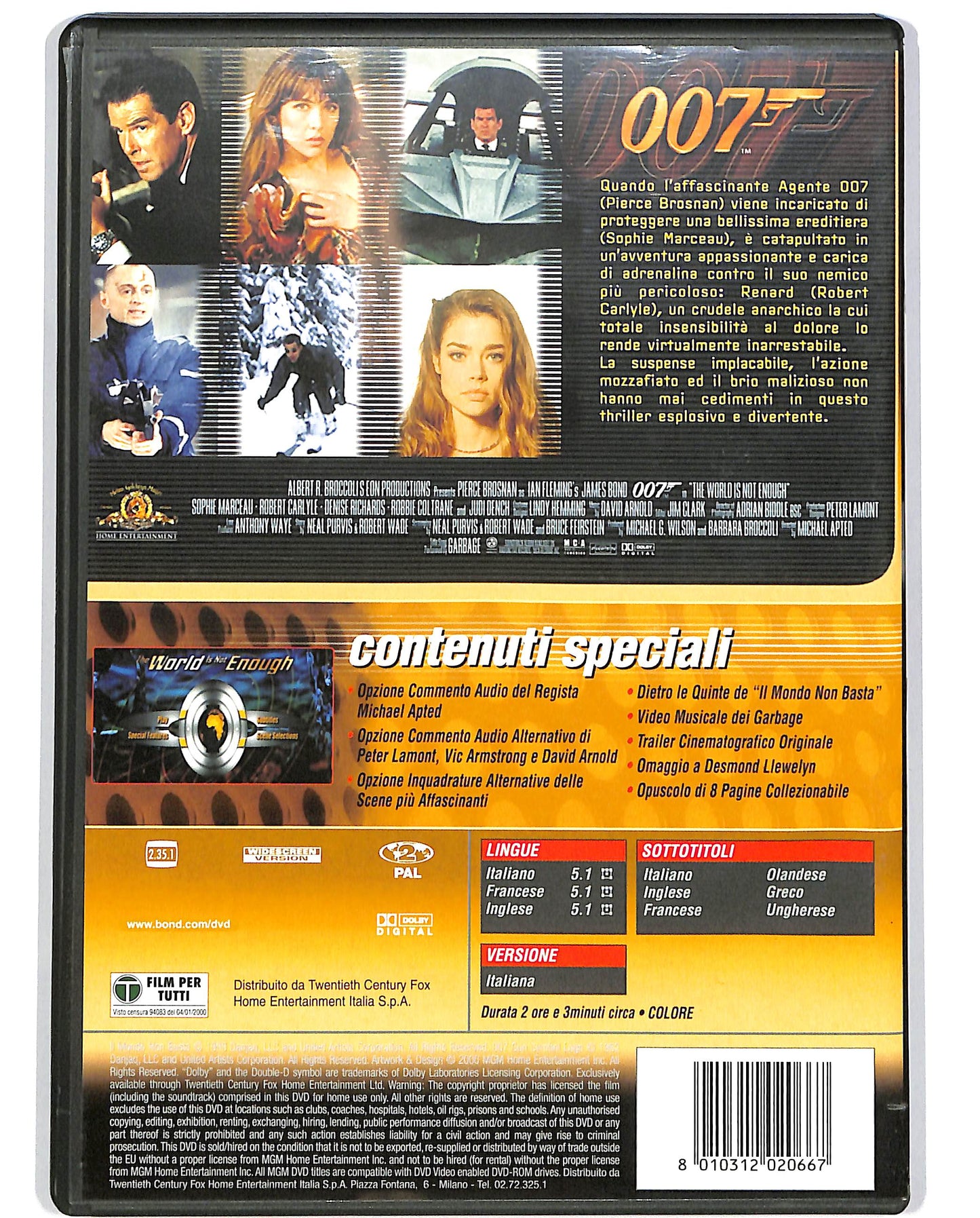 EBOND Il Mondo non basta 007 EDIZIONE SPECIALE DVD D697907