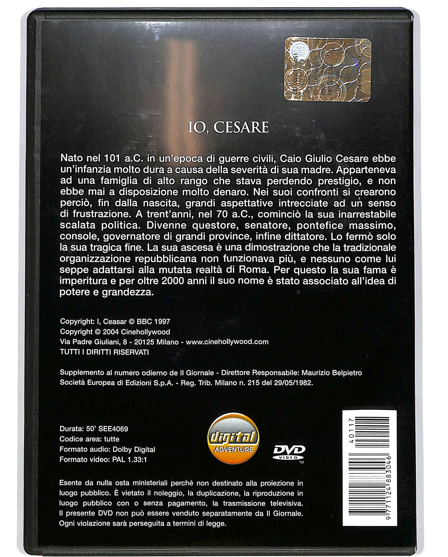EBOND Io,Cesare vol.17 EDITORIALE  DVD D697949
