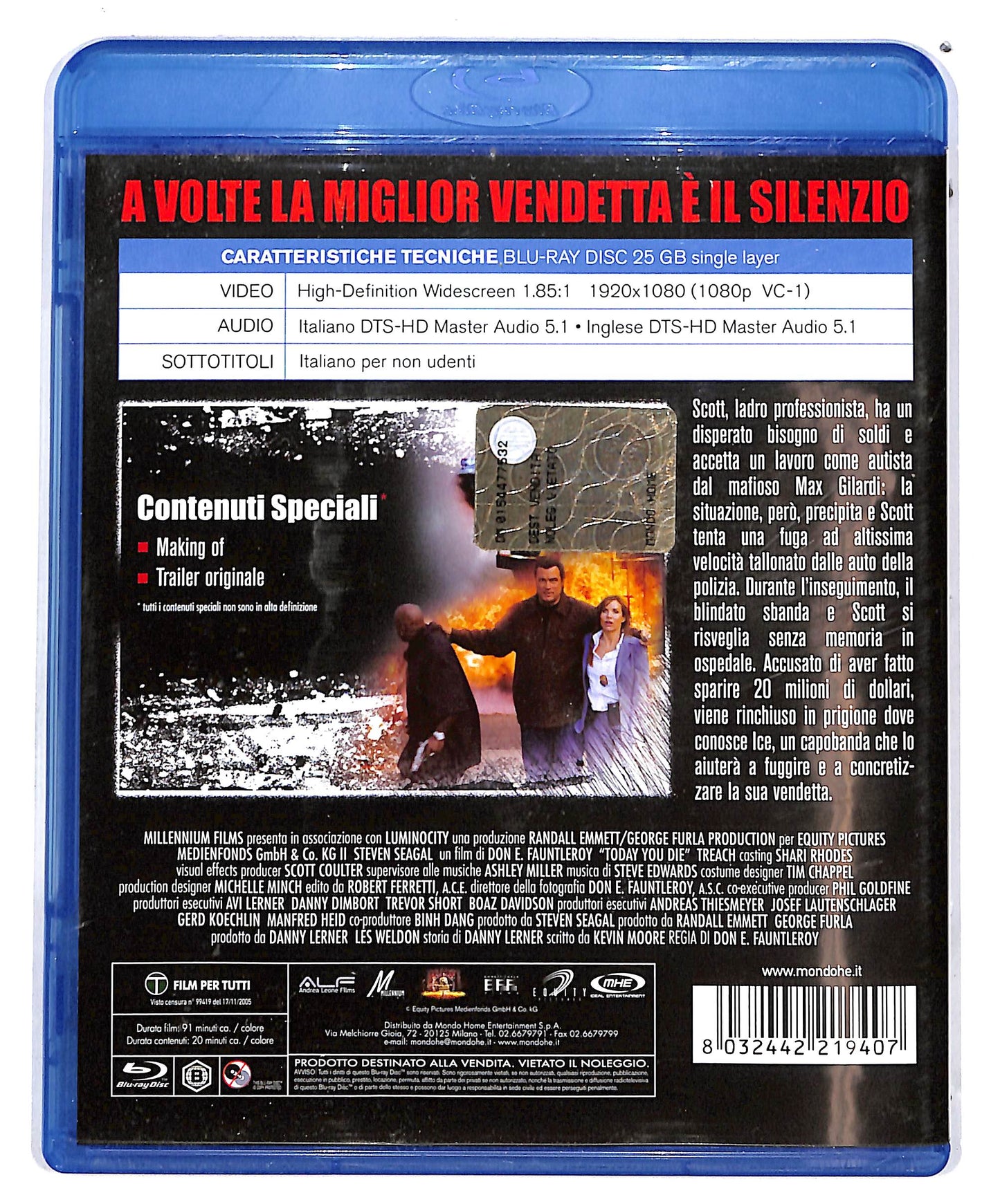 EBOND Today You Die  BLURAY D698003