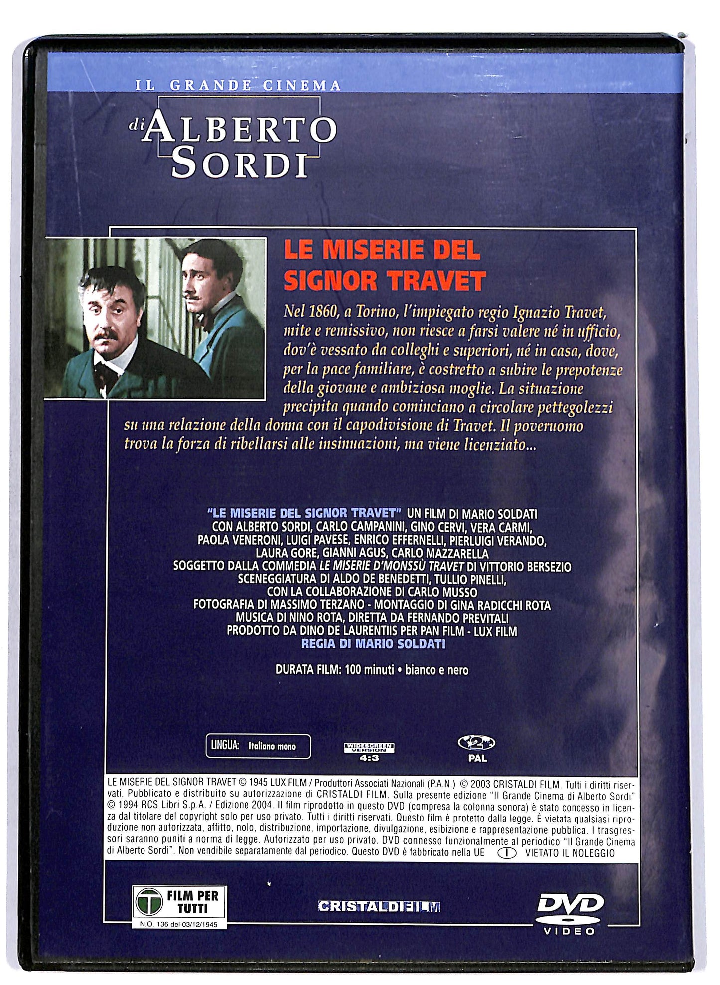 EBOND Alberto Sordi - Le miserie del Signor Trave EDITORIALE DVD D698452