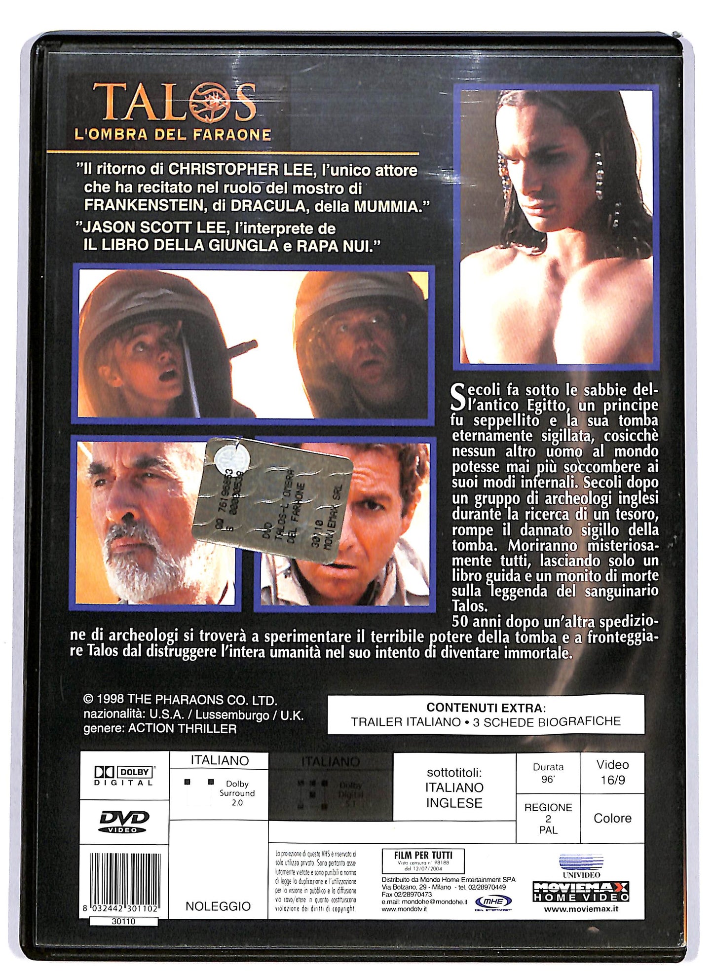 EBOND Talos l'ombra del faraone DVD D698453
