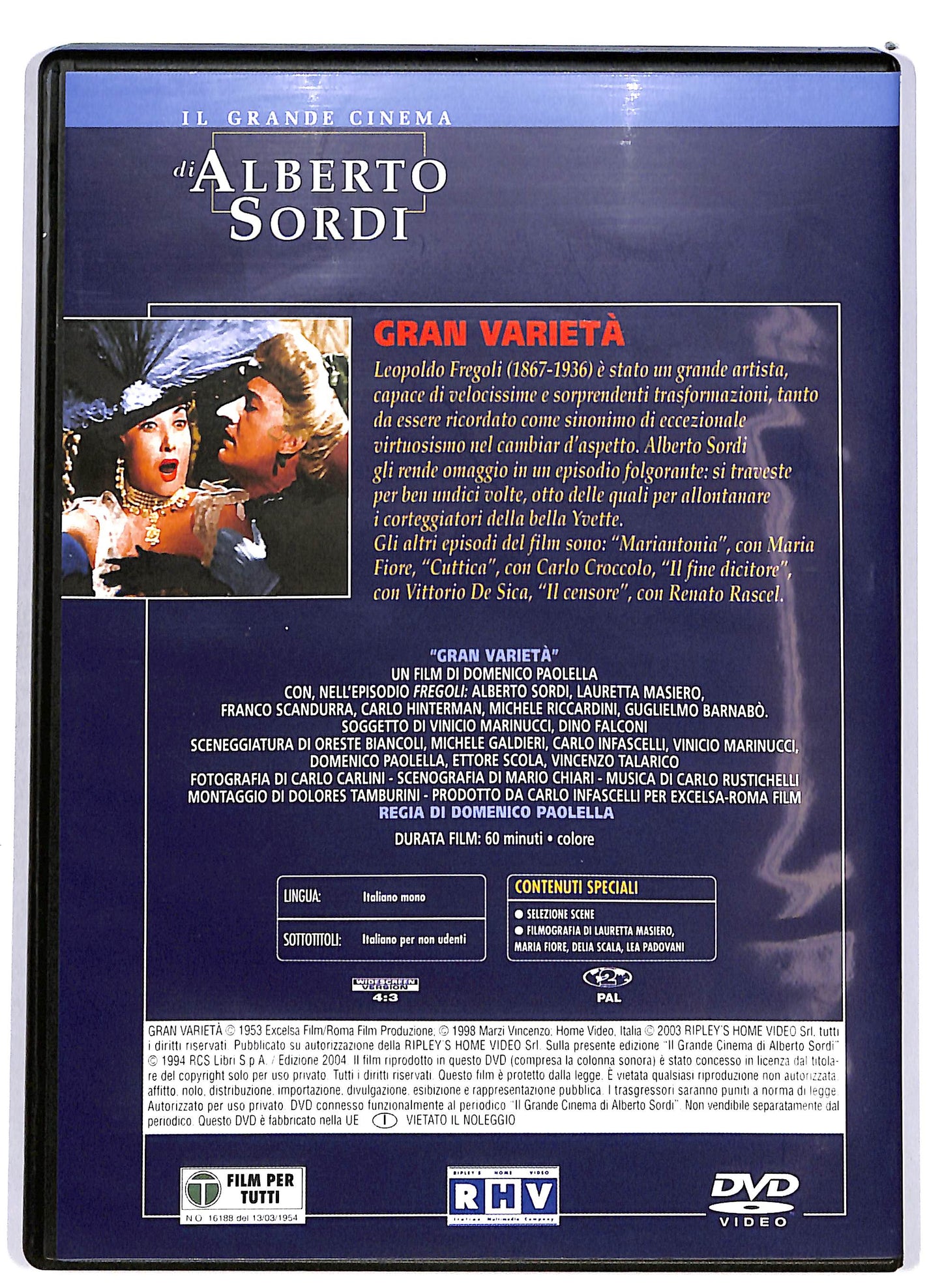 EBOND Alberto Sordi - Gran varieta  EDITORIALE DVD D698653