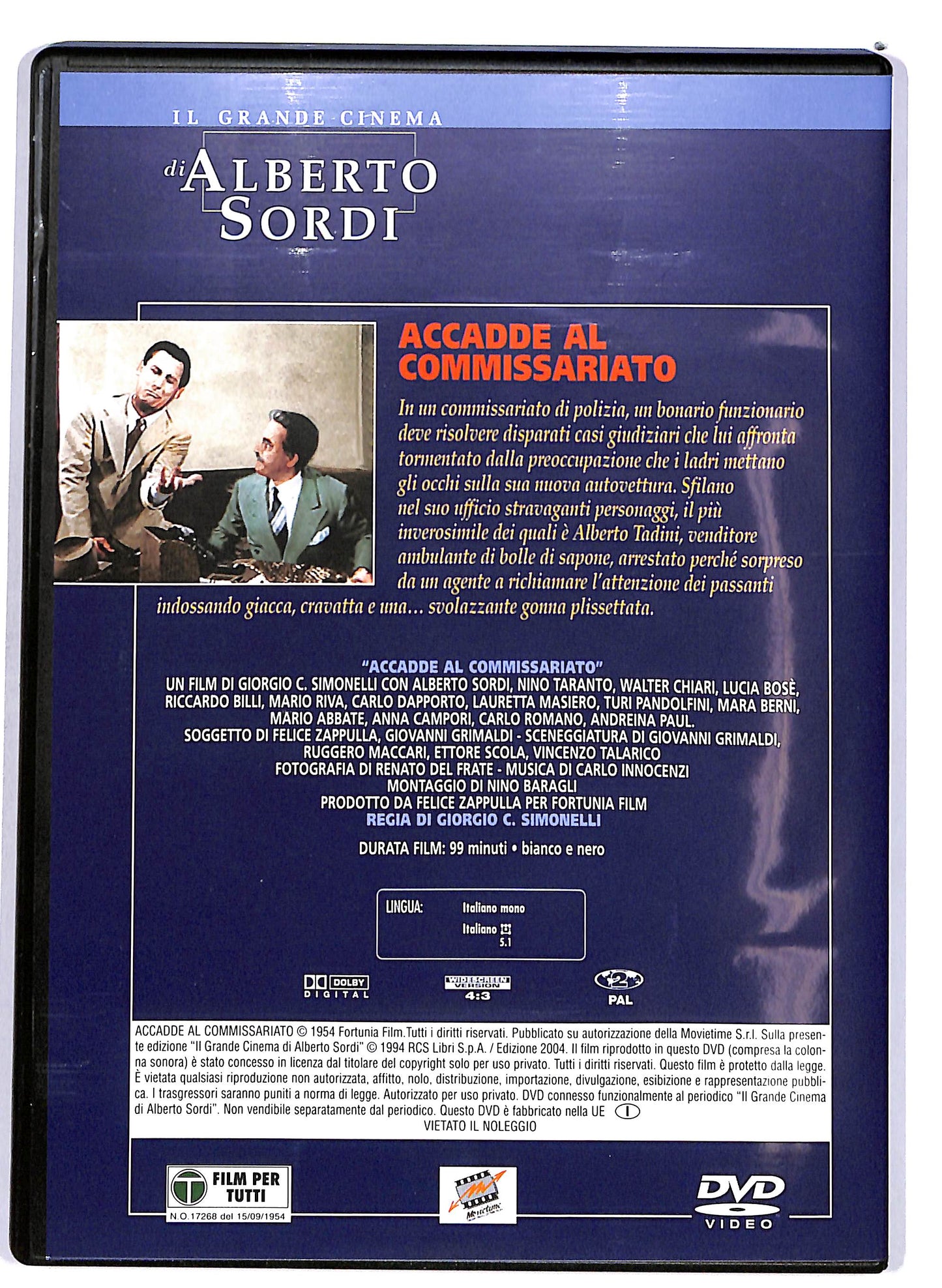 EBOND Alberto Sordi -  accadde al commissariato  EDITORIALE  DVD D698654