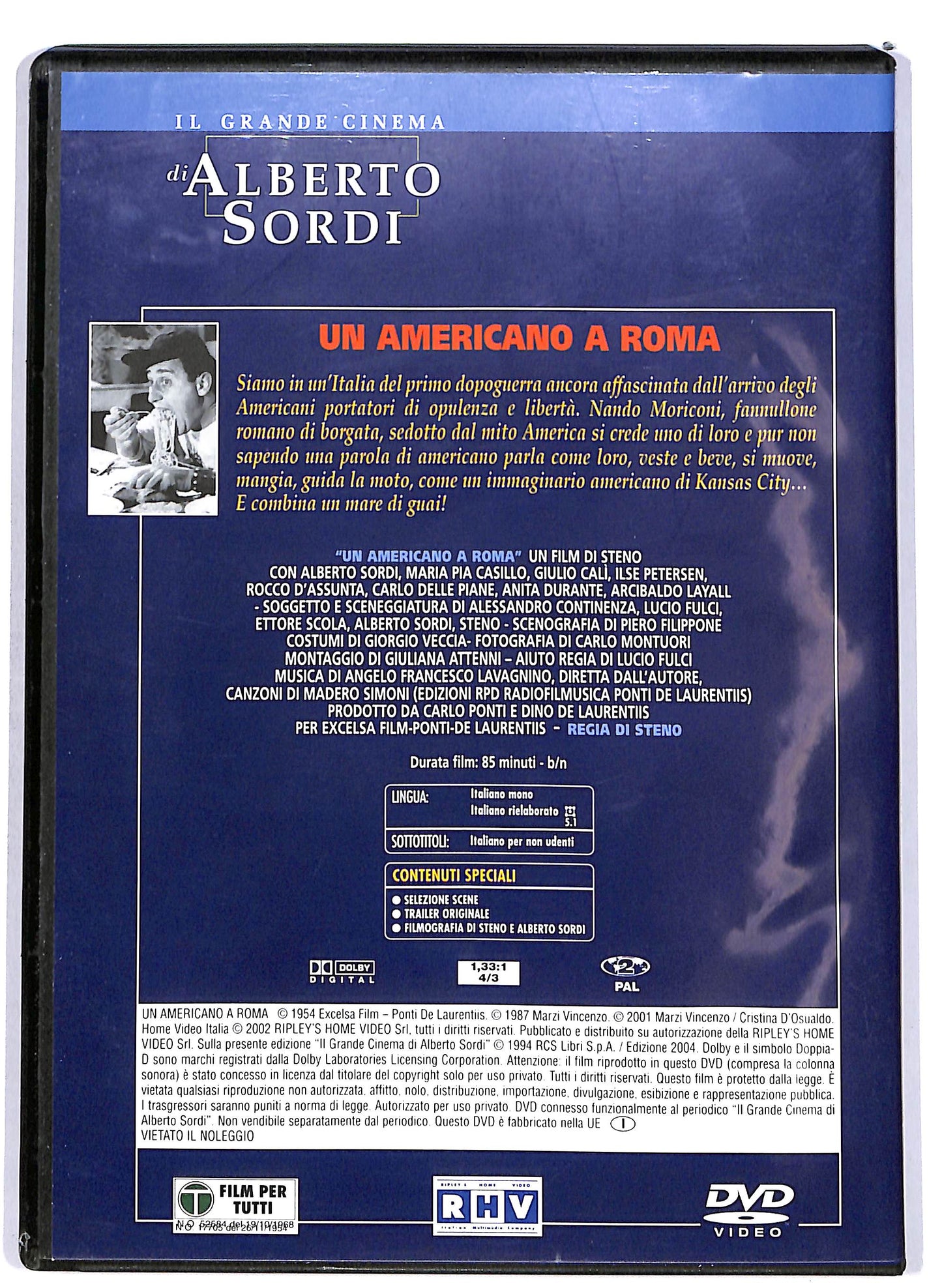 EBOND Alberto Sordi - Un americano a Roma EDITORIALE DVD D698662