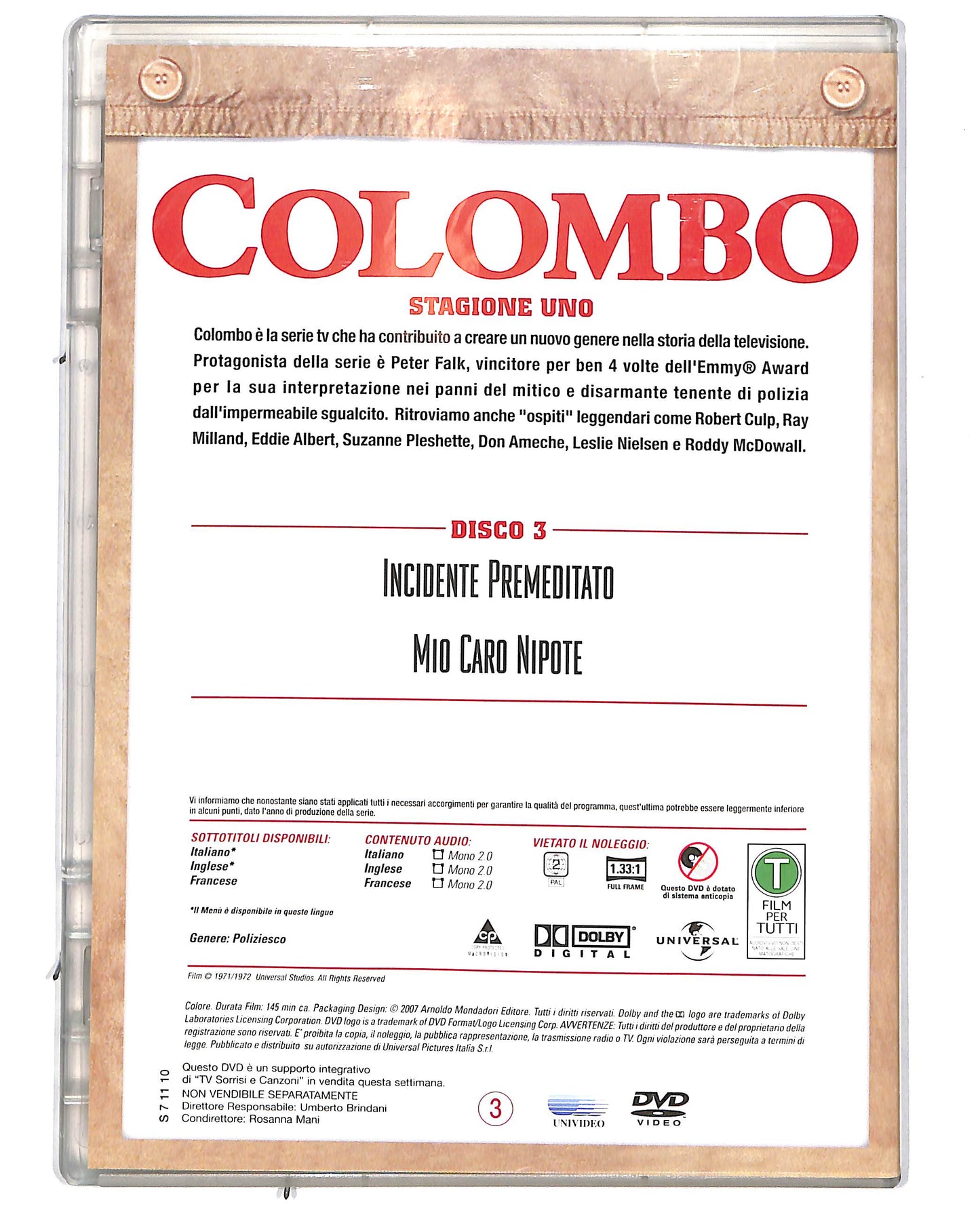 EBOND Colombo Stagione uno disco 3  EDITORIALE  DVD D699540