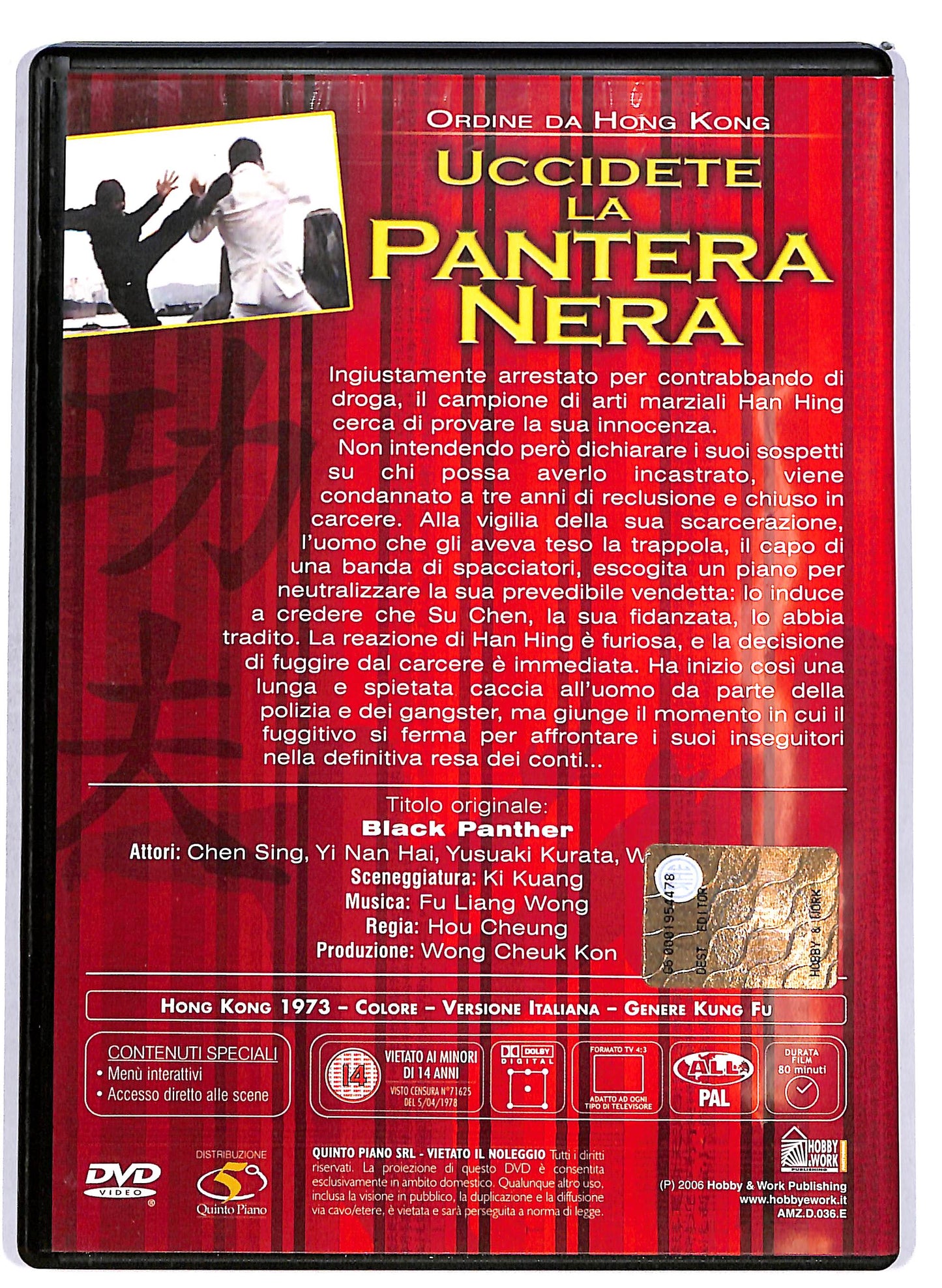 EBOND Ordine Da Hong Kong Uccidete La Pantera nera EDITORIALE DVD D699821
