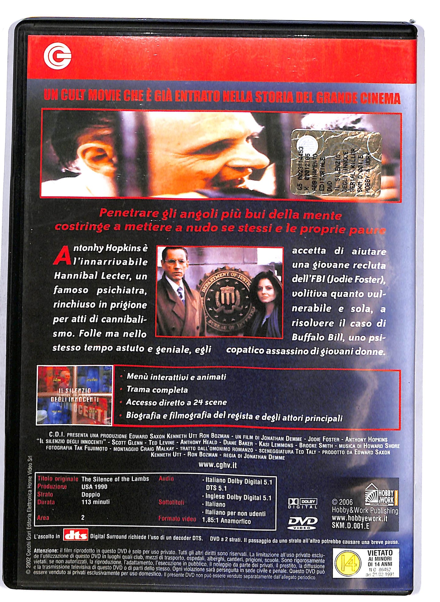 EBOND Il silenzio degli innocenti EDITORIALE DVD D699828
