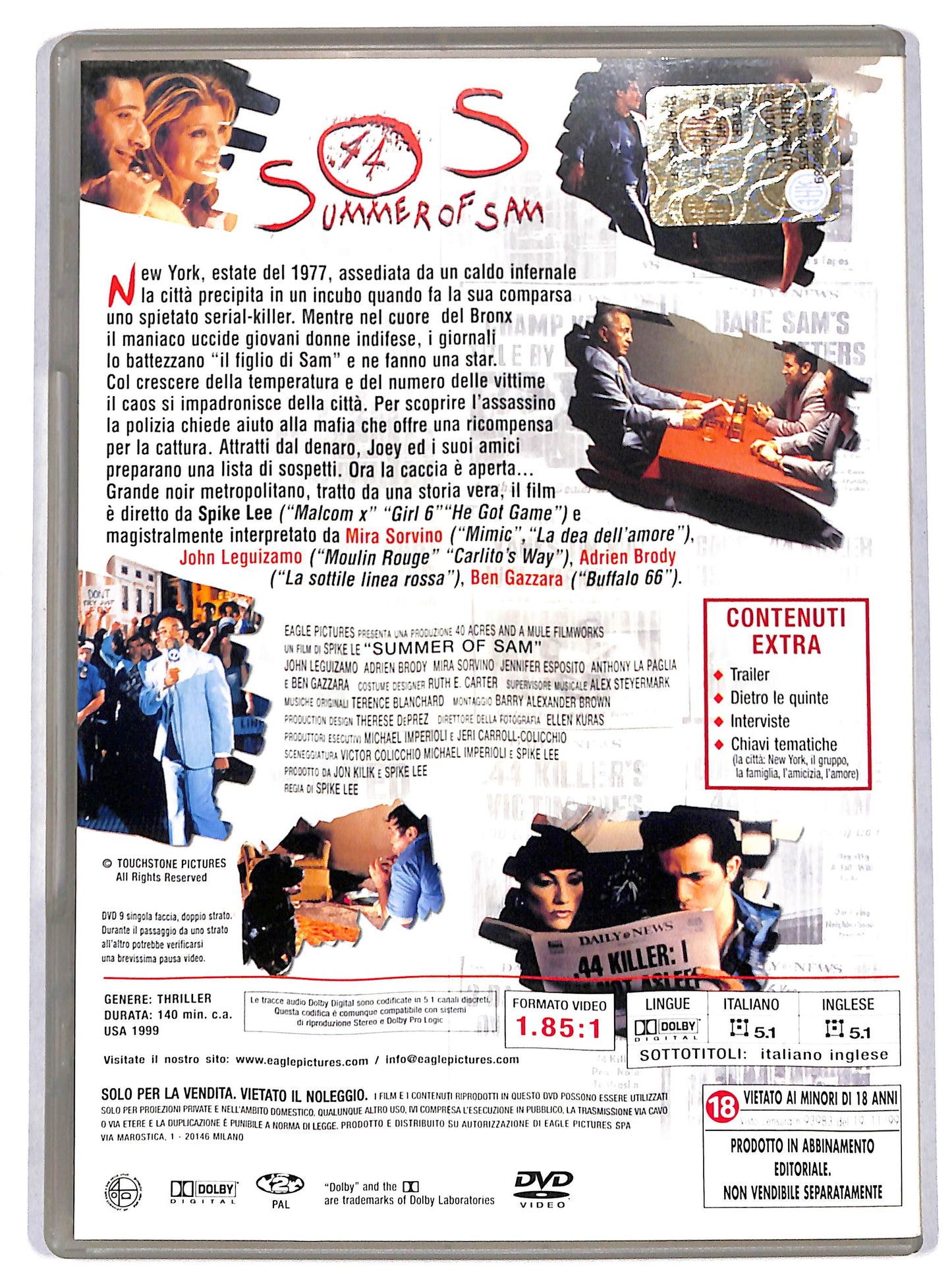 EBOND S.O.S. Summer of Sam - Panico a New York  EDITORIALE DVD D700054