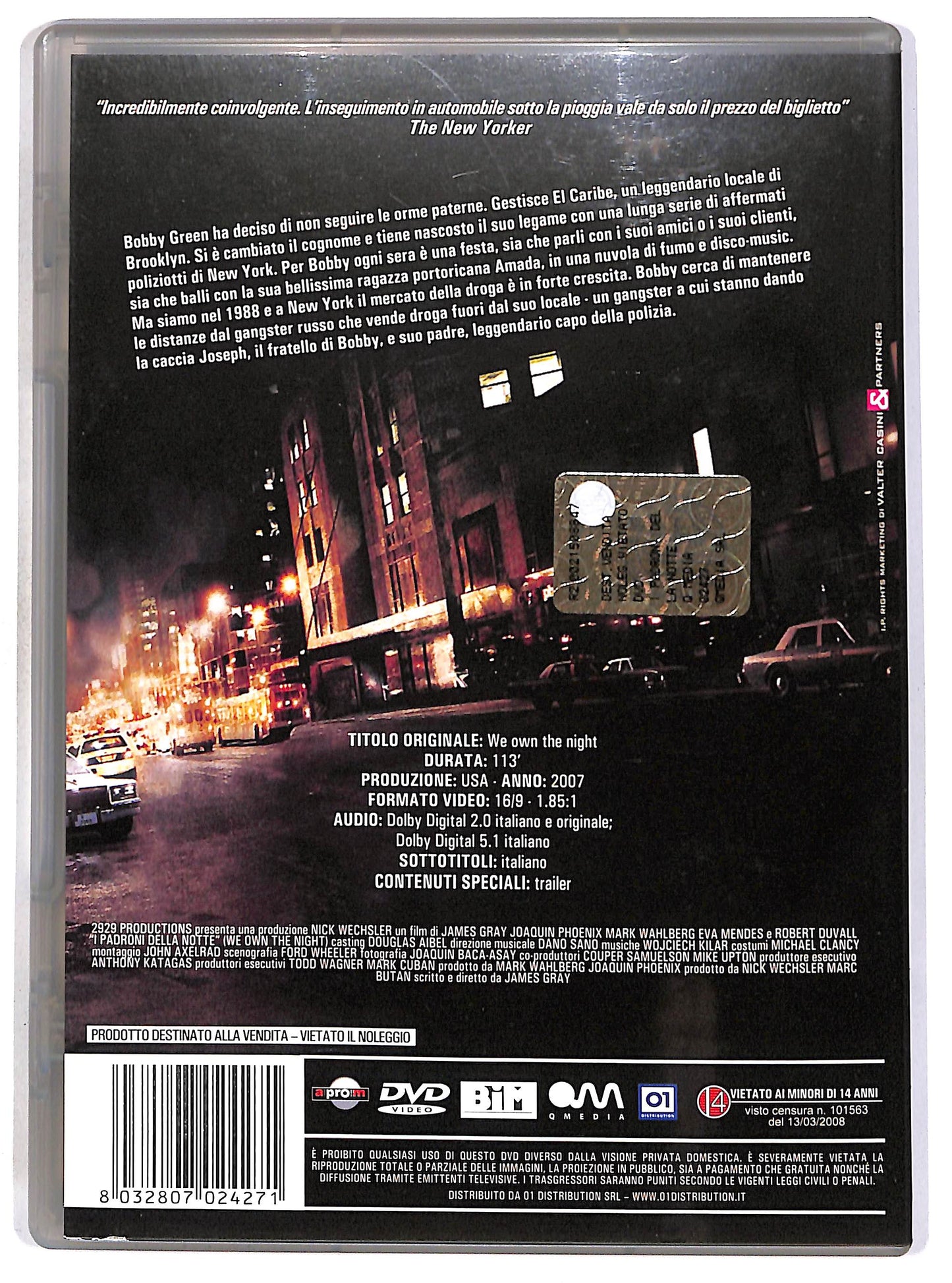 EBOND I padroni della notte DVD D700653