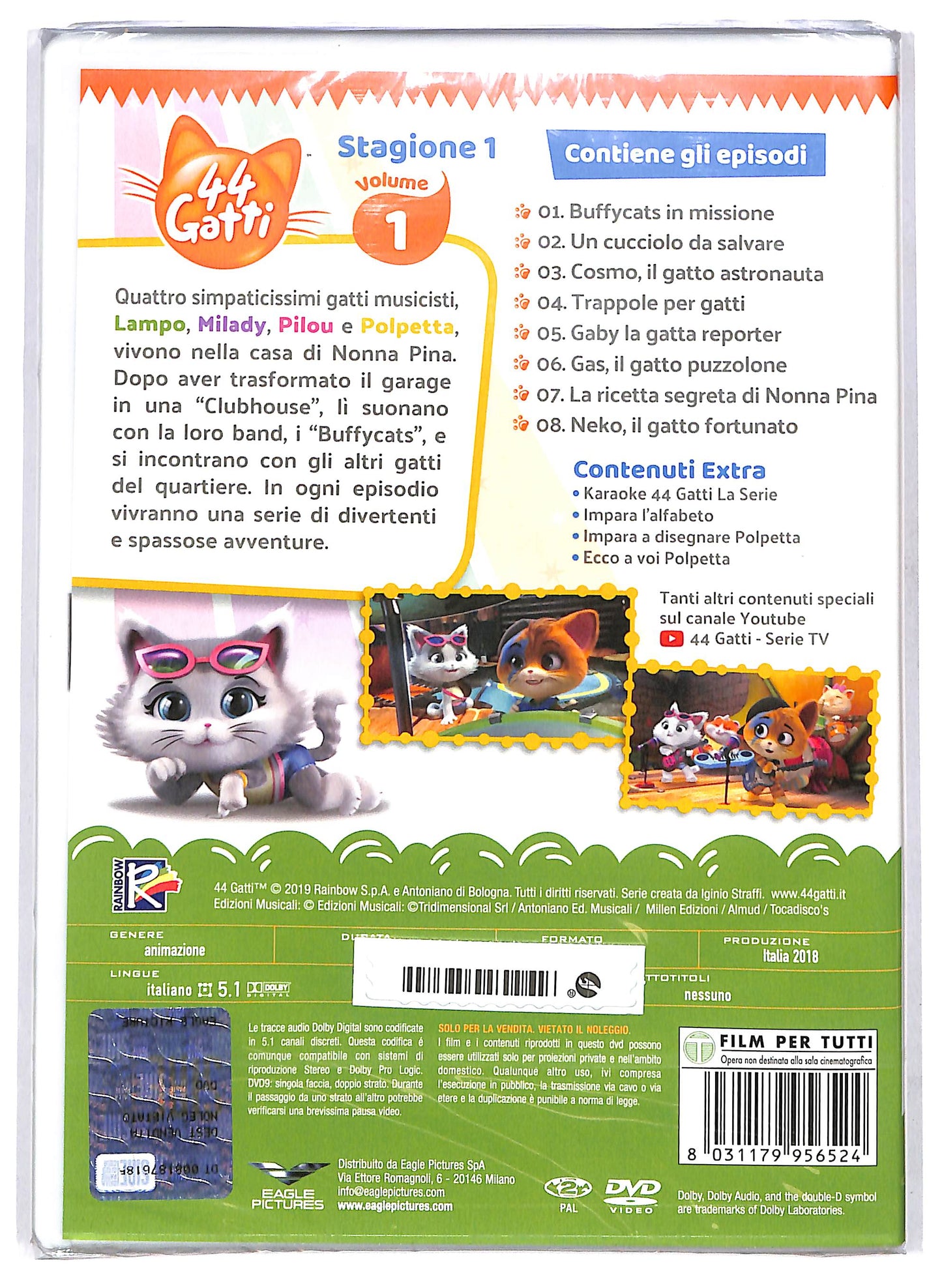 EBOND 44 gatti Stagione 1 Volume 1 Buffycats in missione  DVD D701403