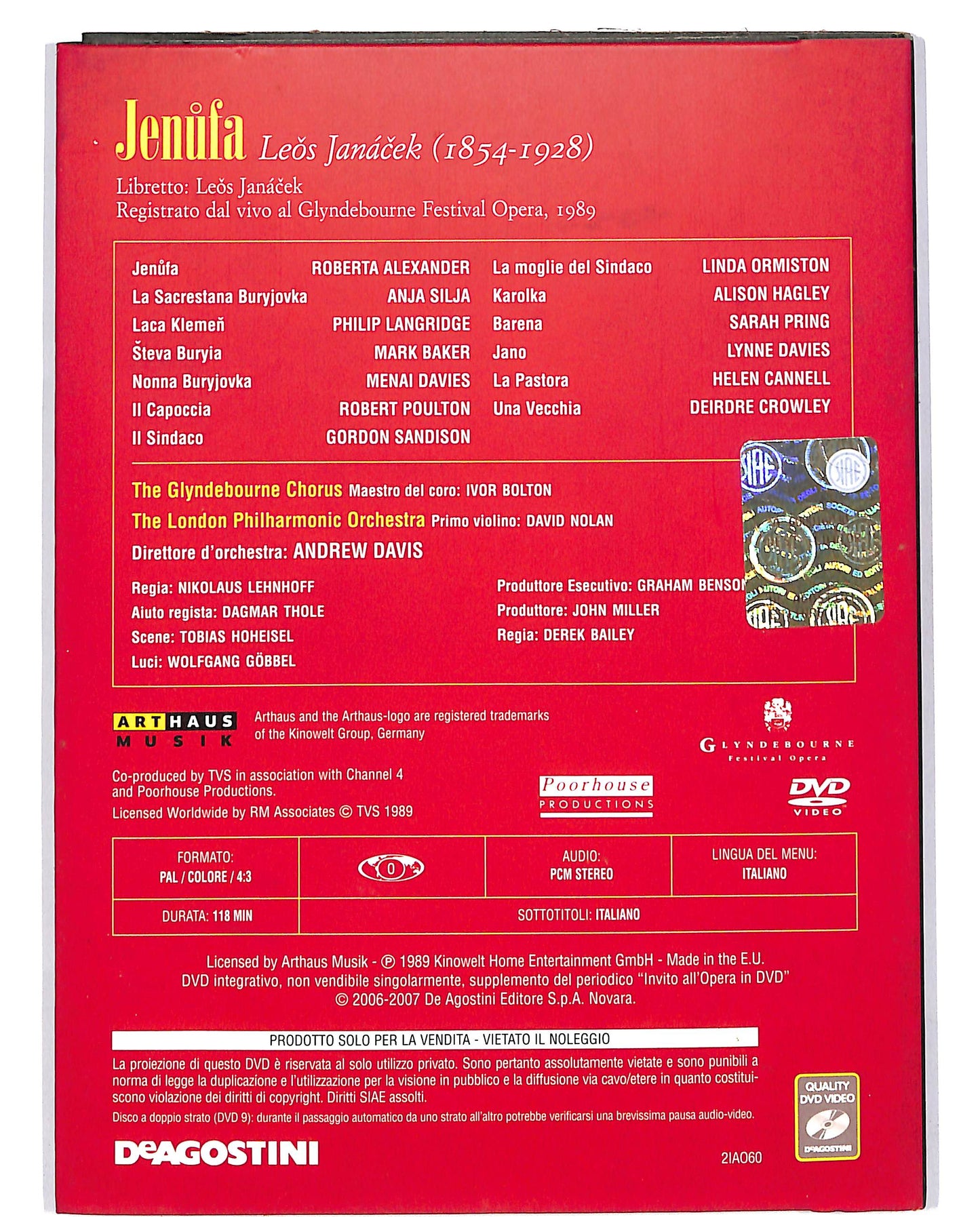 EBOND Invito all'opera - Jenufa Volume 60 EDITORIALE  DVD D702057
