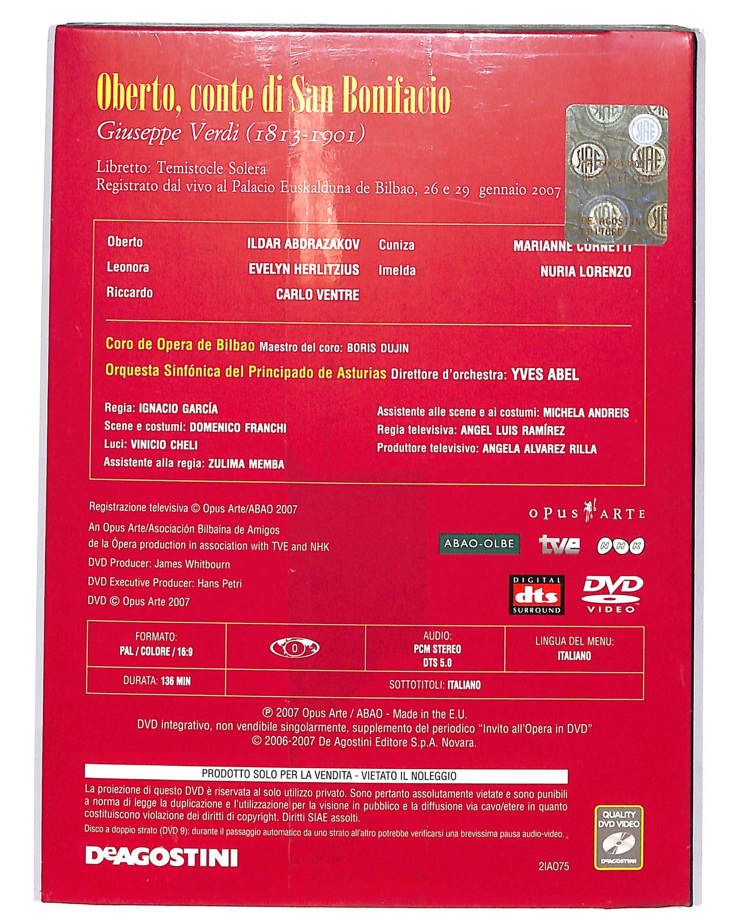 EBOND Invito All'opera Oberto,conte di San Bonifacio Vol 7 EDITORIALE DVD D702060