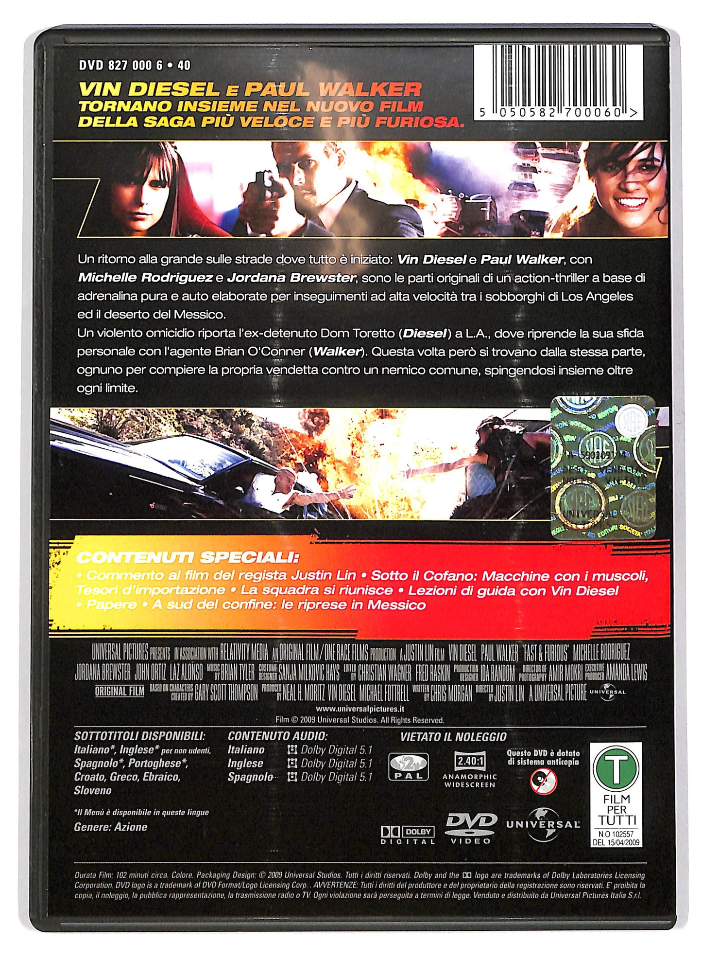 EBOND Fast and Furious DVD D702523