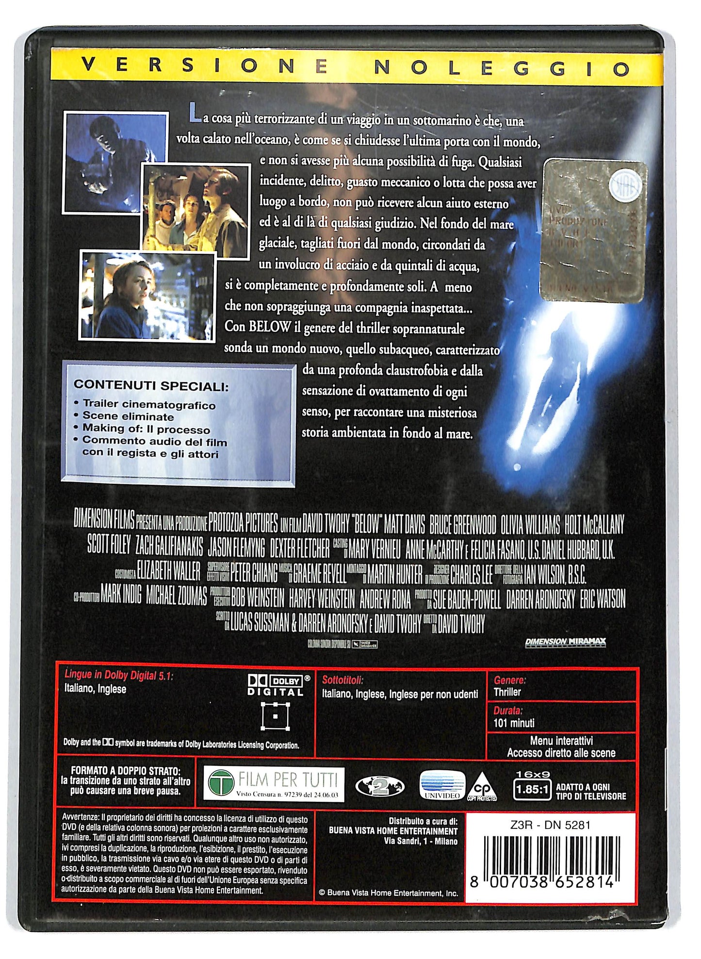 EBOND Below  NOLEGGIO DVD D702553