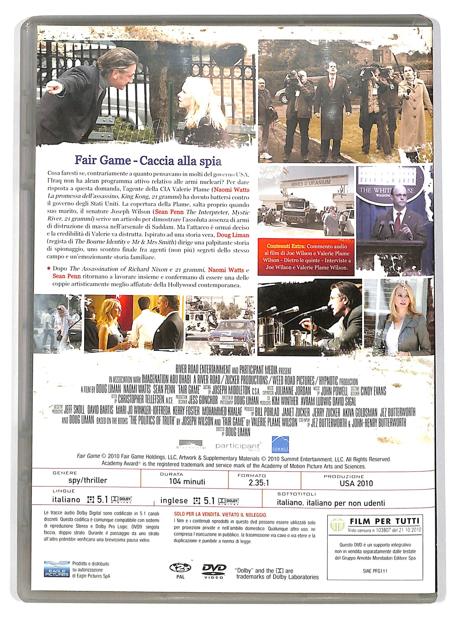 EBOND Fair Game - Caccia alla spia EDITORIALE DVD D702743