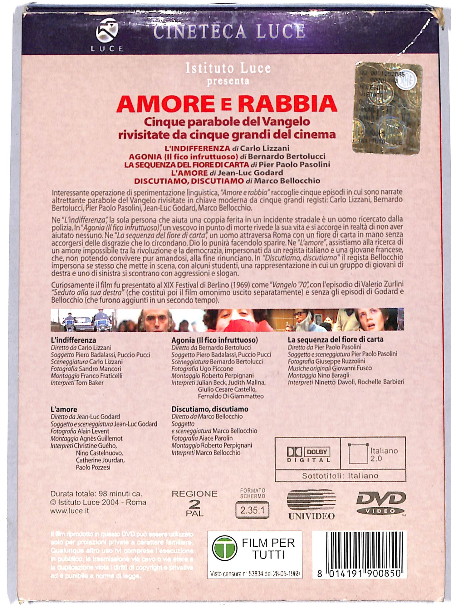 EBOND amore e rabbia DVD D703432