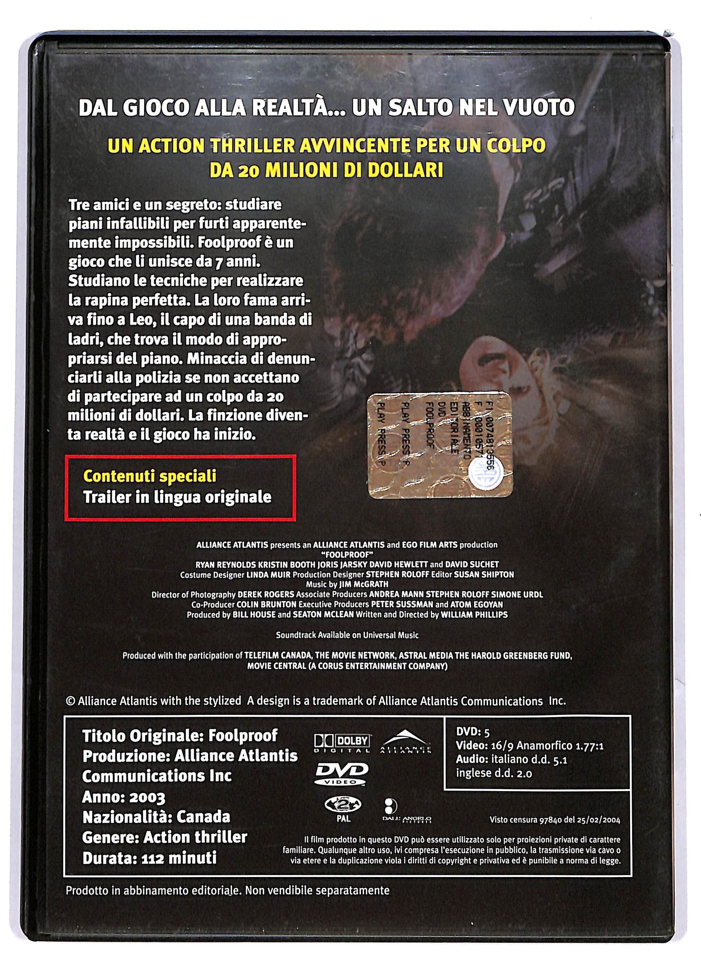 EBOND Foolproof  EDITORIALE DVD D703715