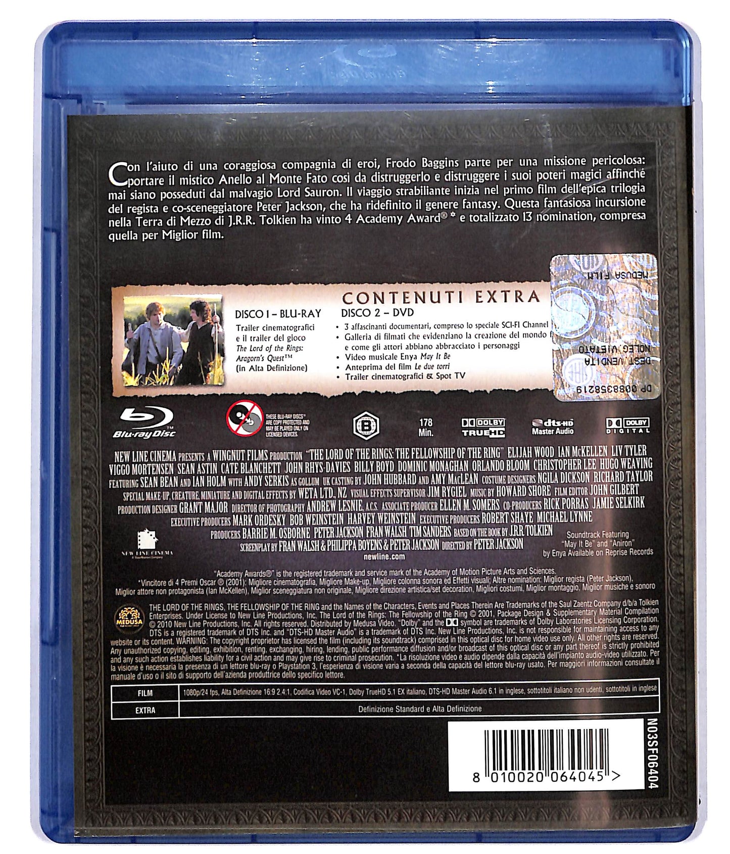 EBOND Il Signore degli Anelli la compagnia dell'anello DVD + BLURAY D703750