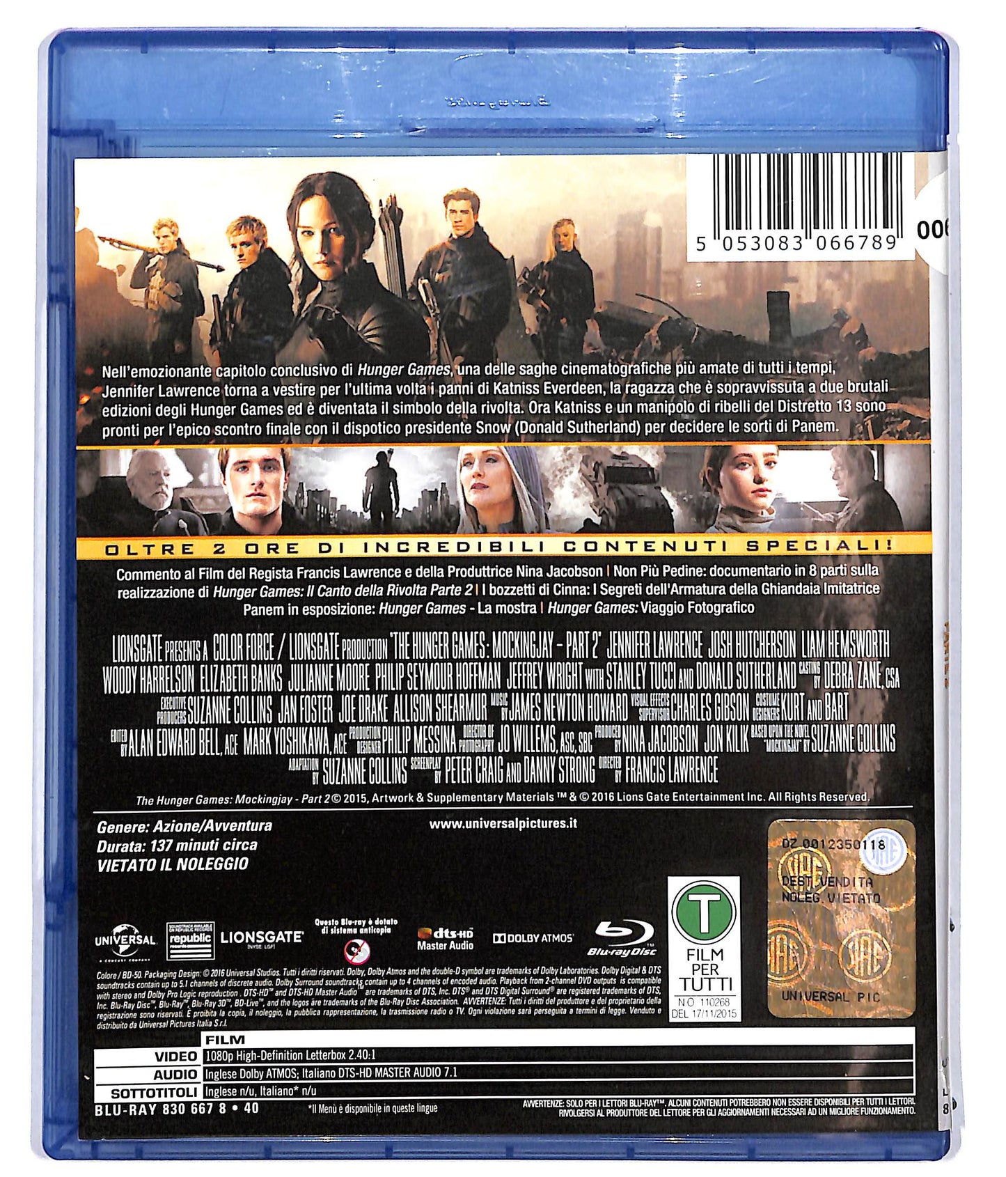 EBOND Hunger Games: Il canto della rivolta - Parte 2 NOLEGGIO BLURAY D703852