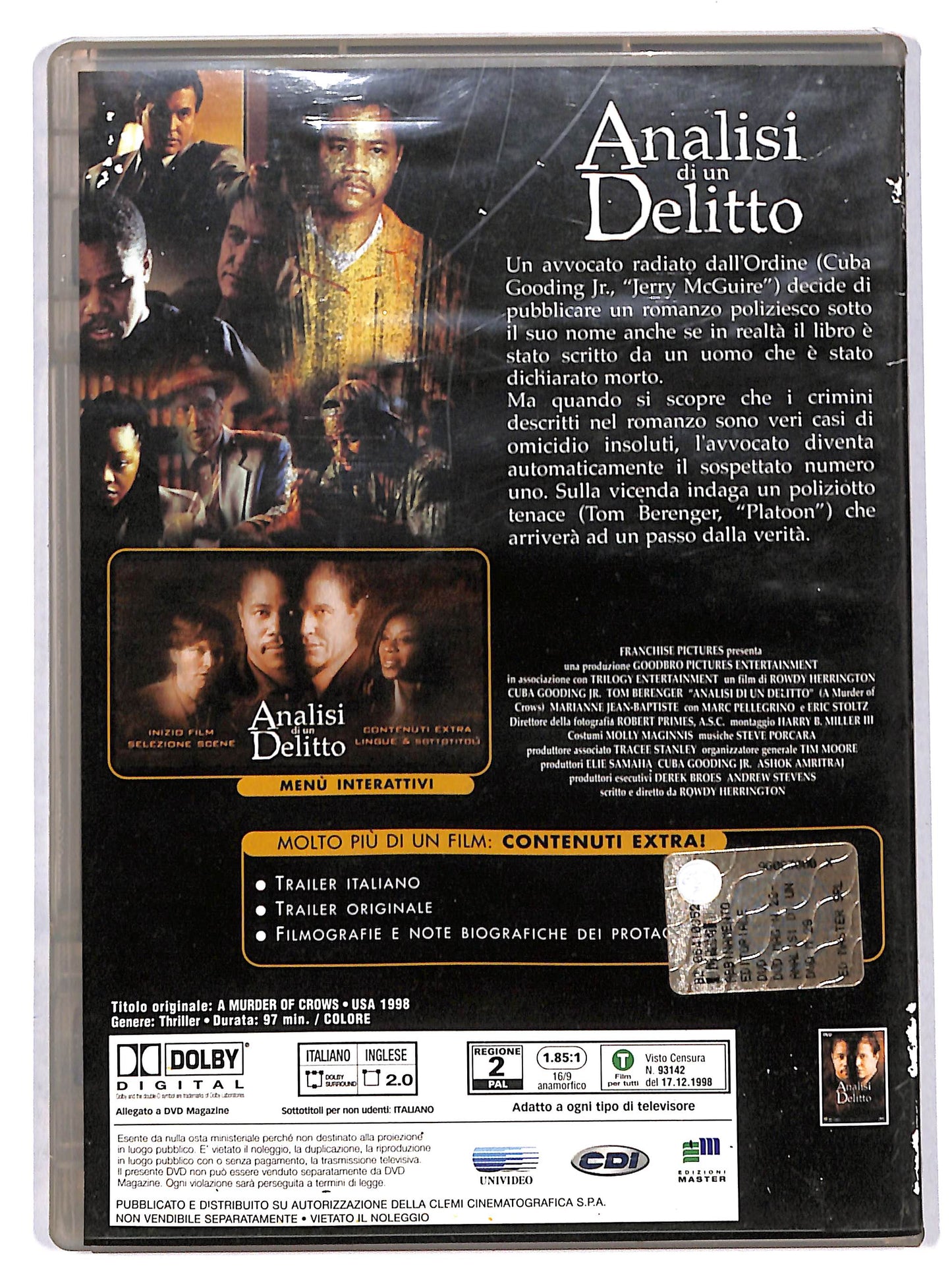EBOND Analisi di un delitto  EDITORIALE DVD D704231
