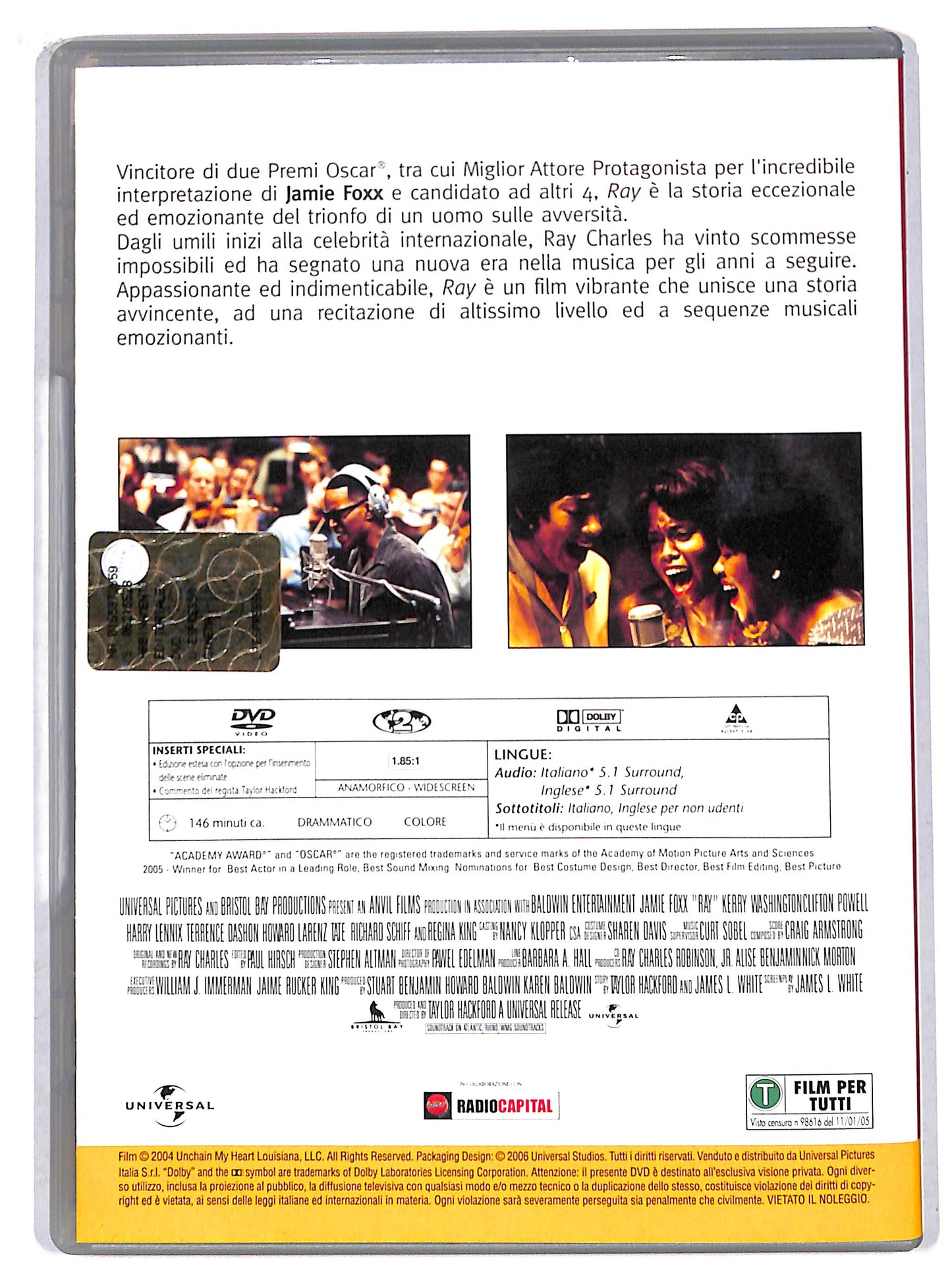 EBOND Ray di Taylor Hackford EDITORIALE DVD D704652