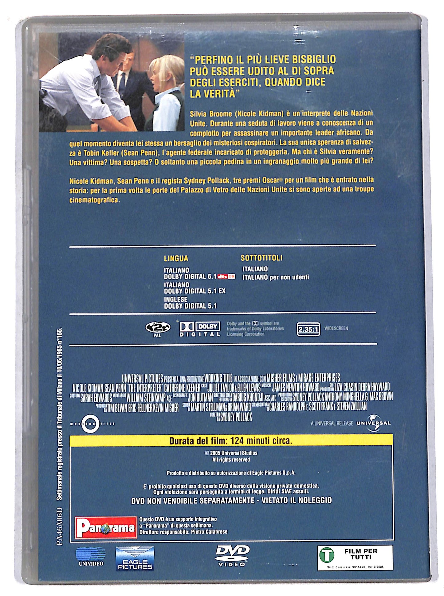 EBOND The Interpreter  EDITORIALE DVD D704705