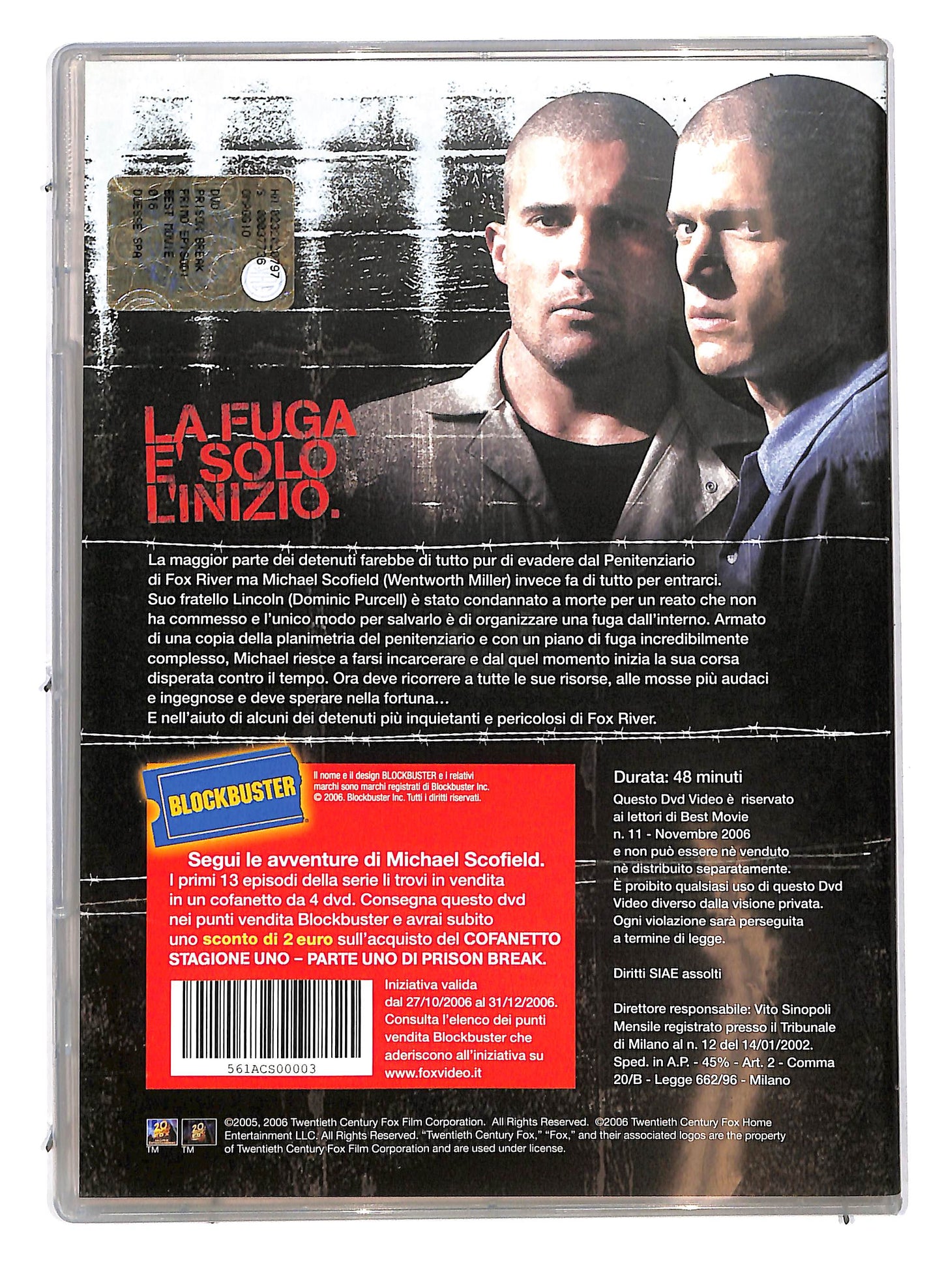 EBOND Prison Break Episodio 1 Slimcase  EDITORIALE DVD D705217