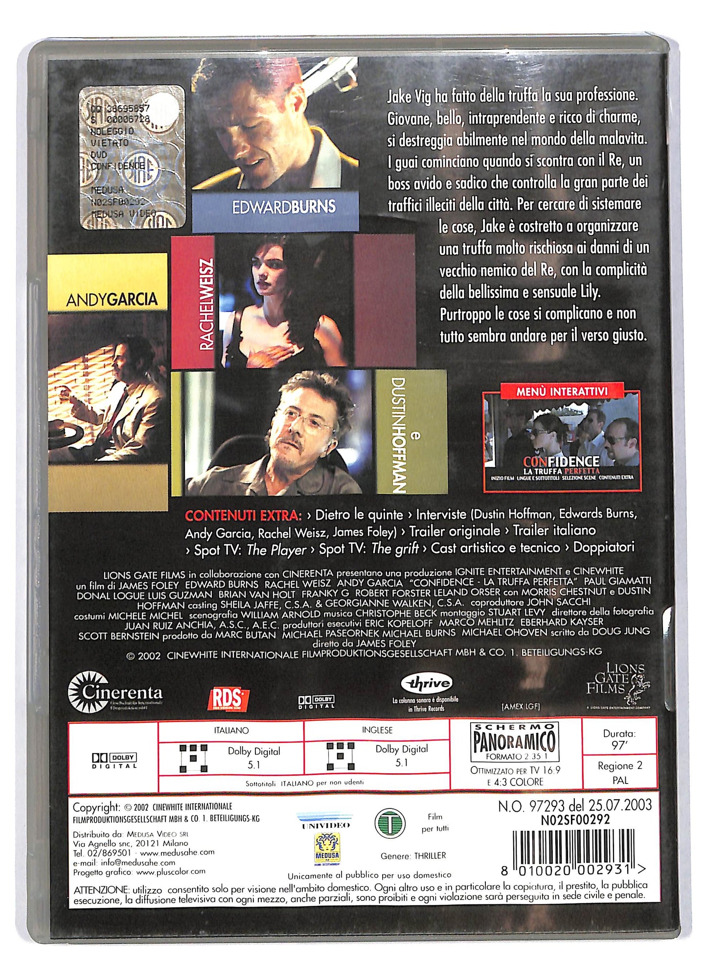 EBOND Confidence - La truffa perfetta  DVD D705709