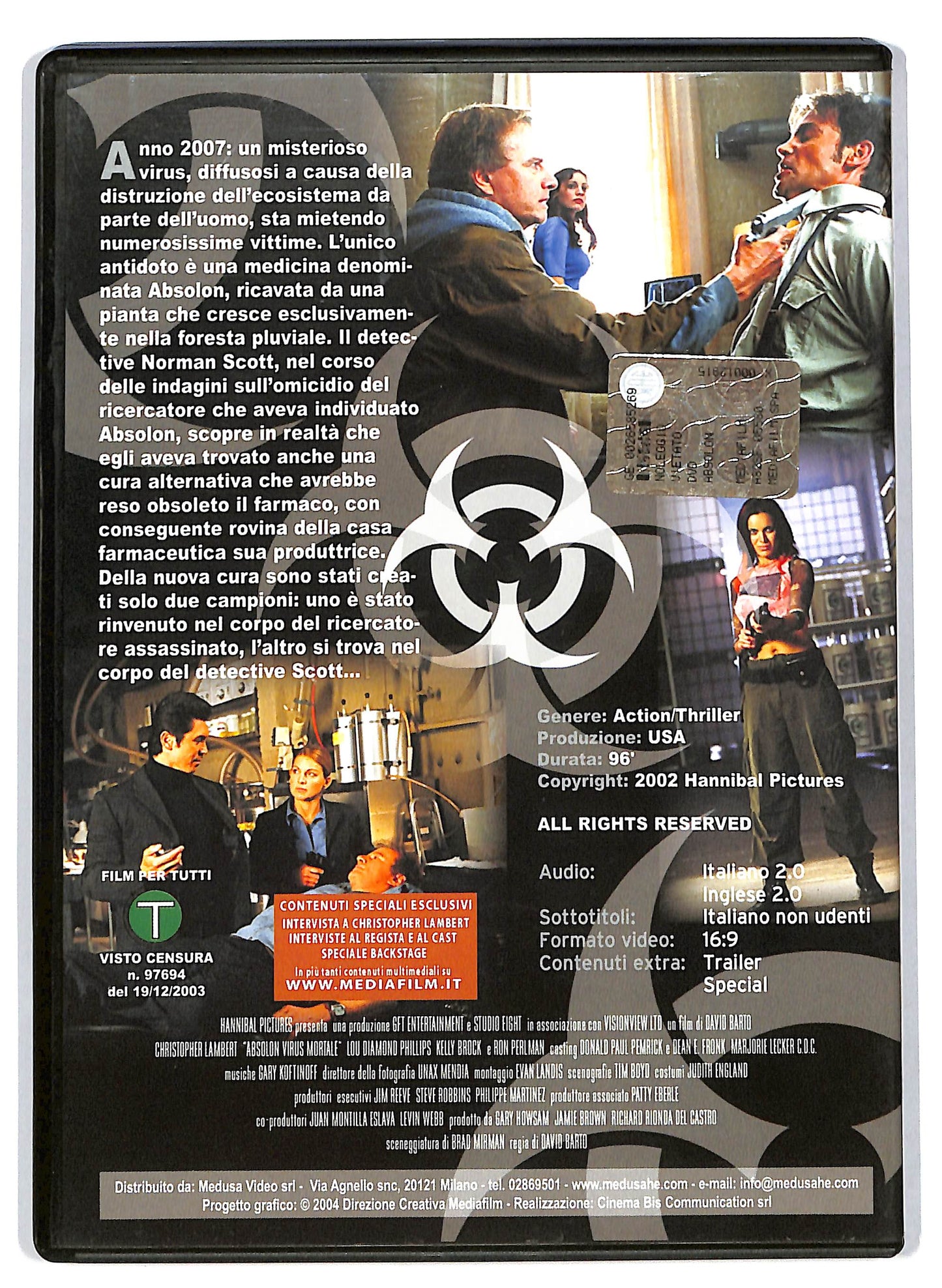 EBOND Absolon - Virus mortale EDITORIALE  DVD D705749