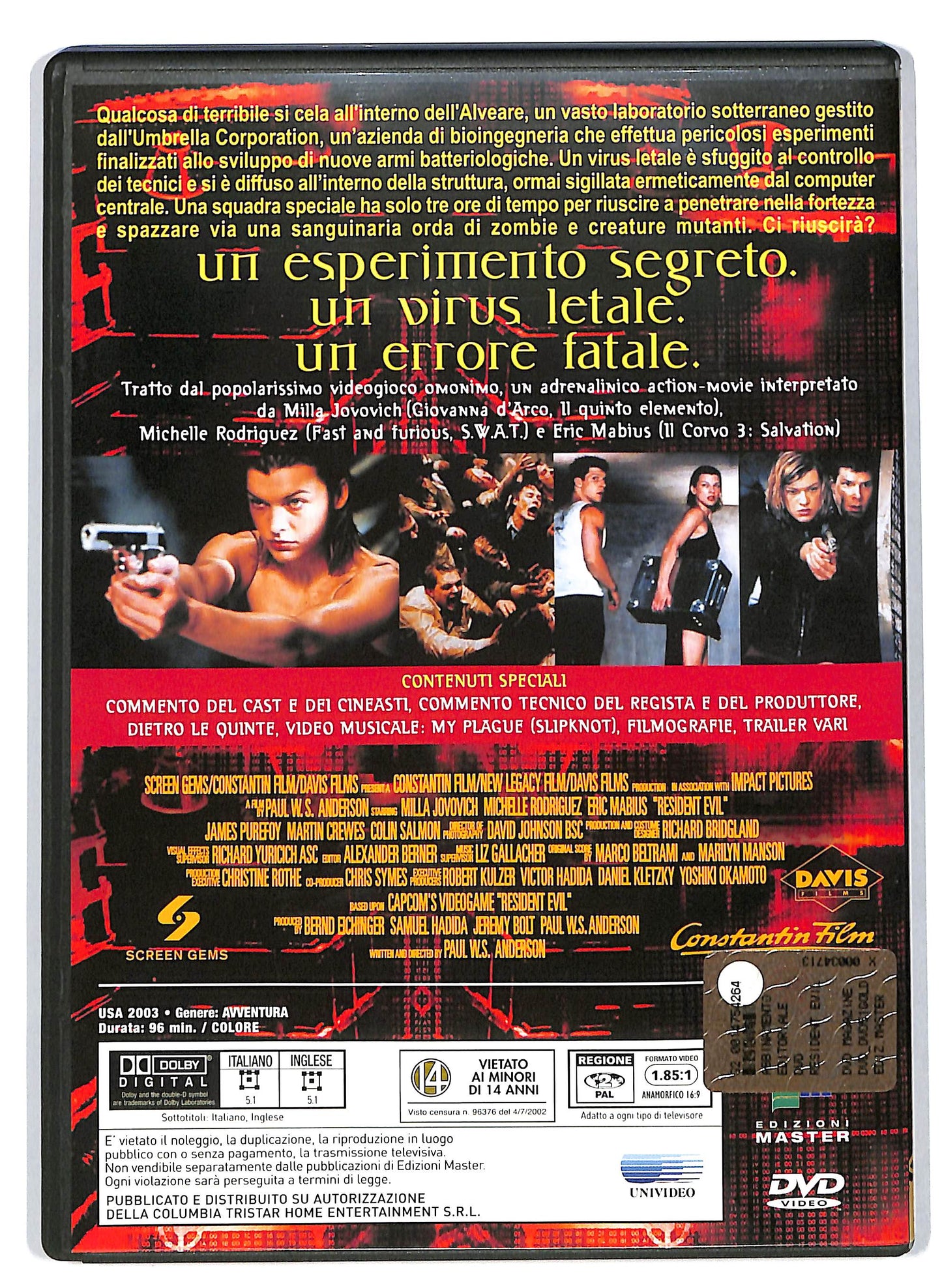 EBOND Resident Evil EDITORIALE DVD D705761