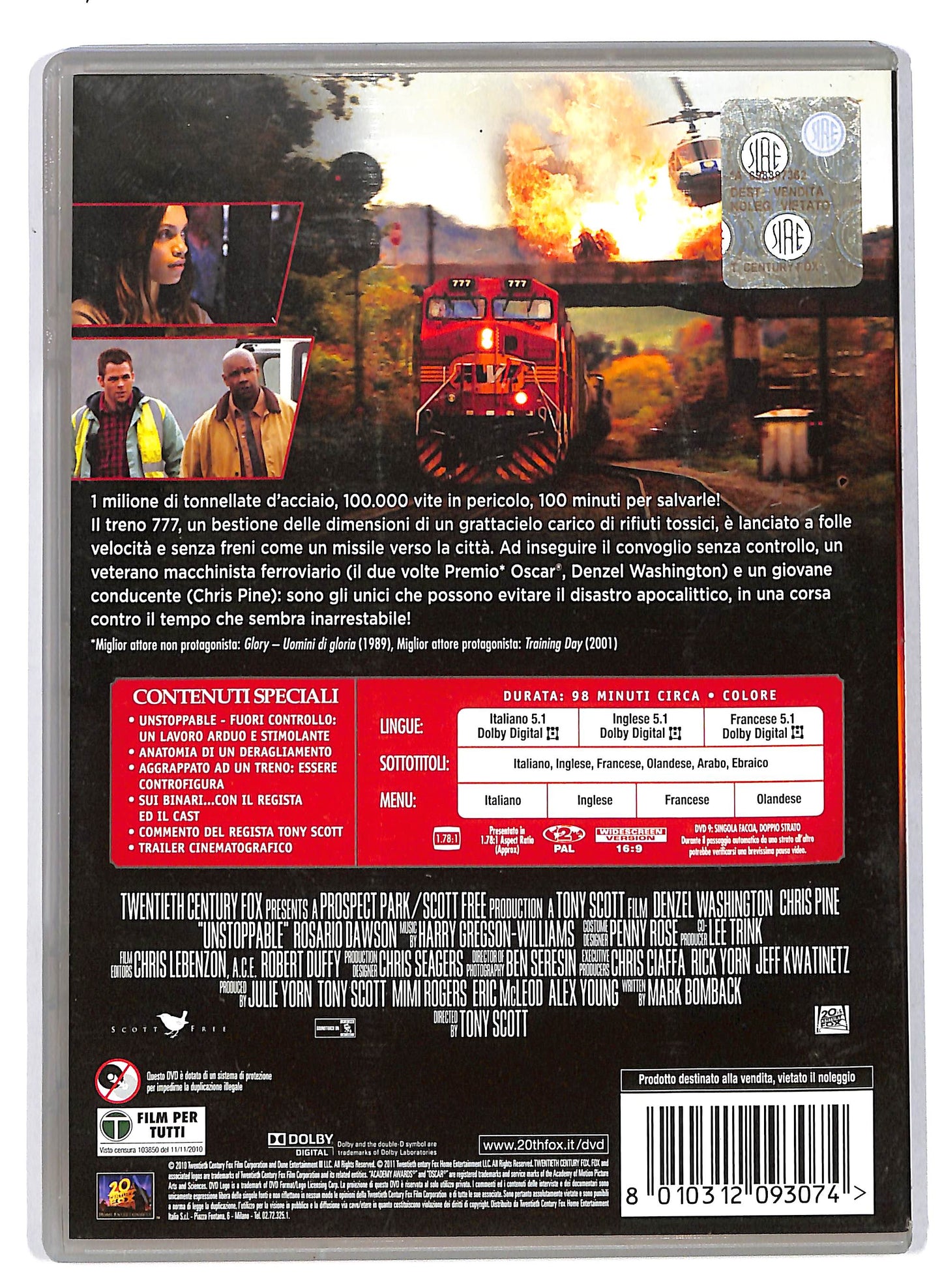EBOND Unstoppable - Fuori controllo DVD D705913