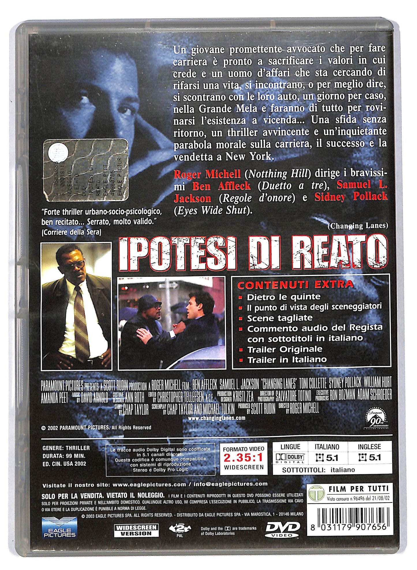 EBOND Ipotesi di reato  DVD D706058