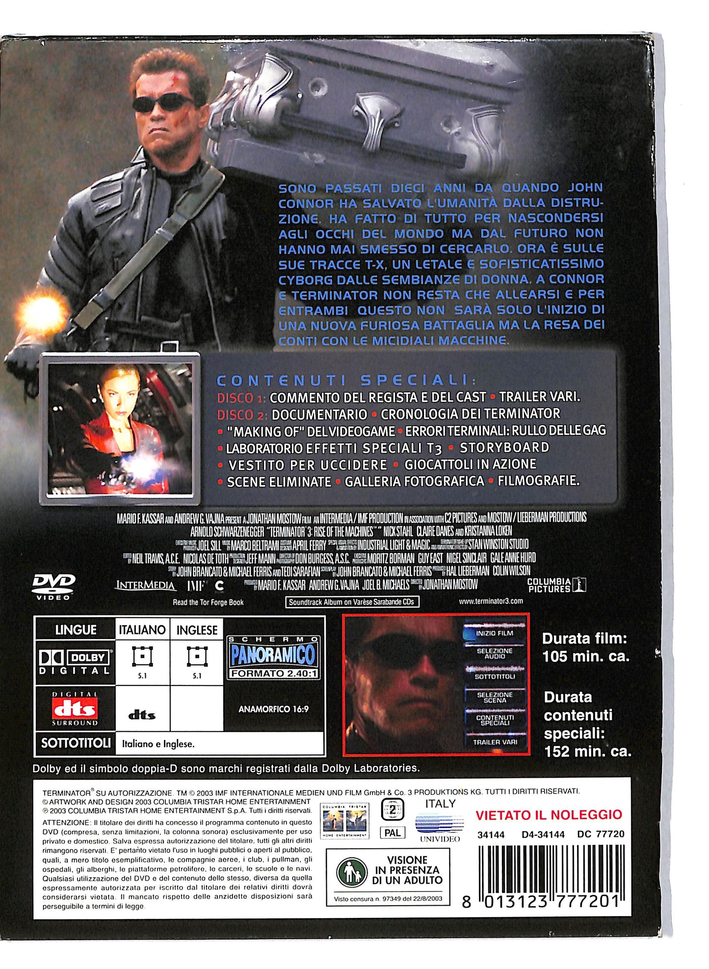 EBOND Terminator 3 Le macchine ribelli (2 DVD). DIGIPACK DVD D706106