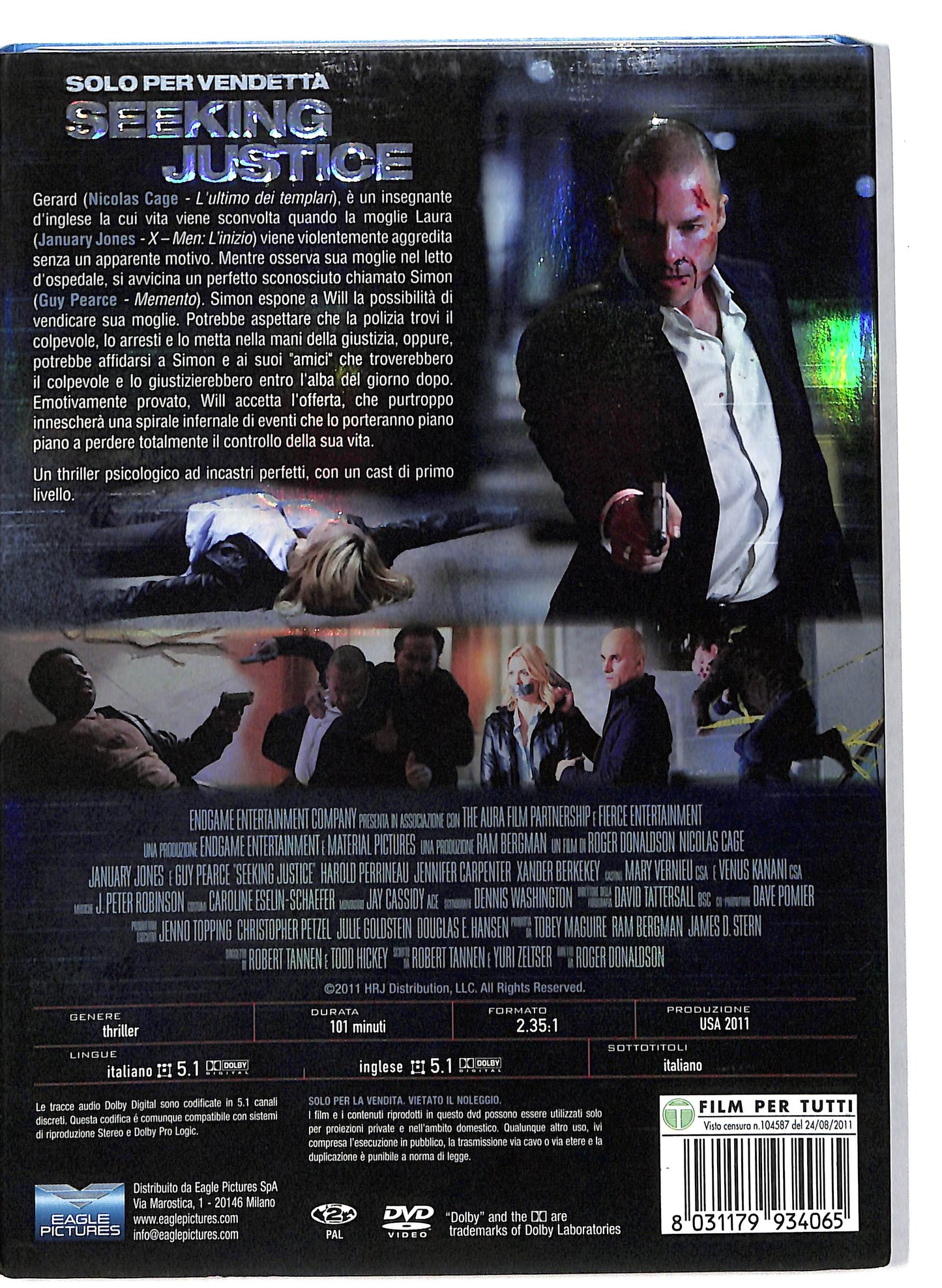 EBOND Solo per vendetta - Seeking Justice slipcase DVD D706137